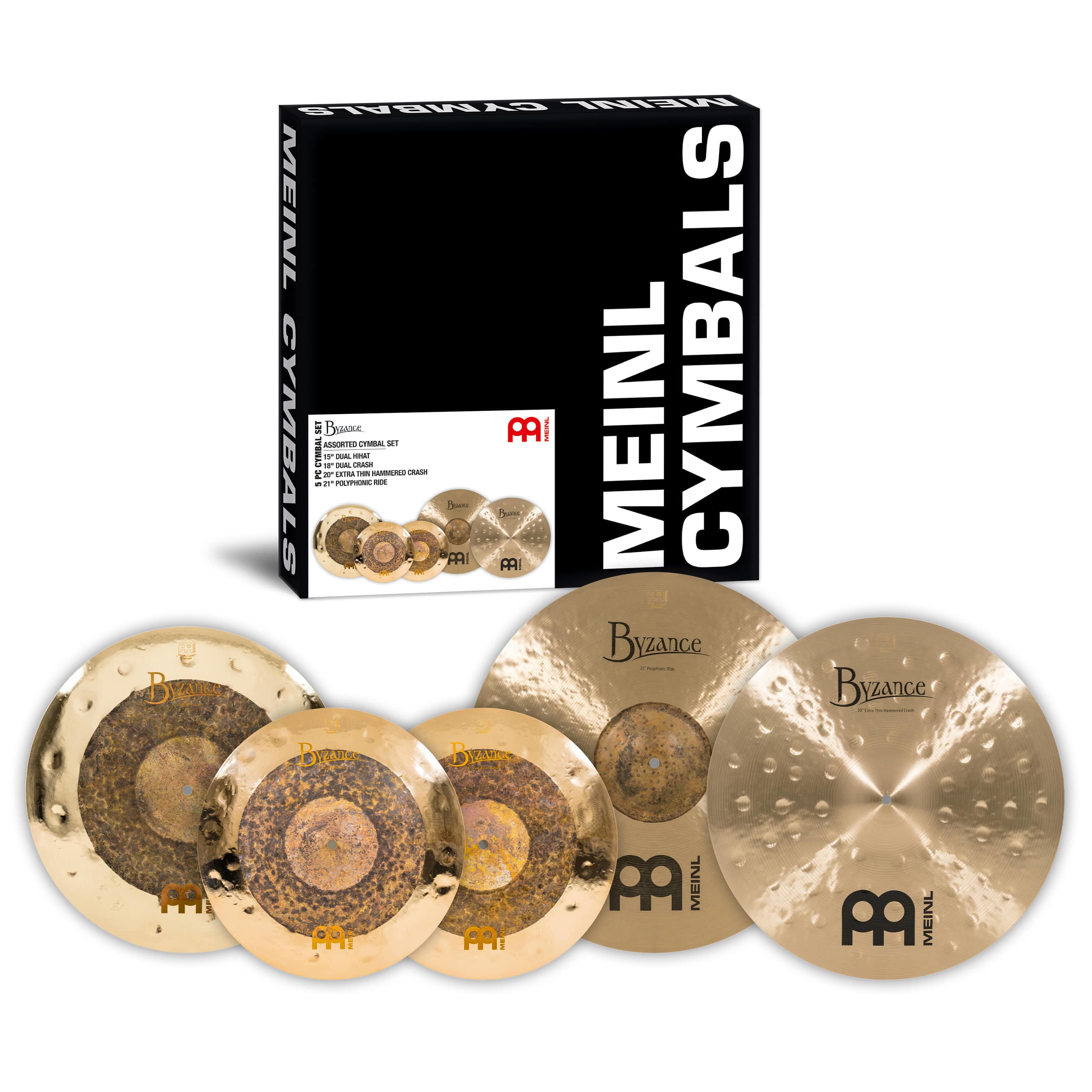 Meinl Cymbals B15182021 - Byzance Assorted Cymbal Set 