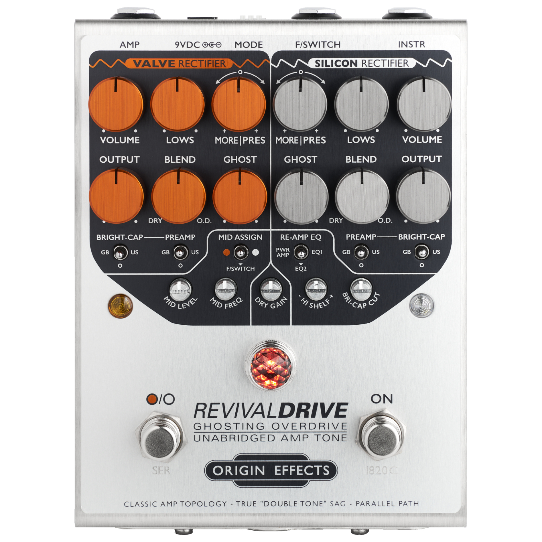 Origin Effects RevivalDRIVE Custom and Footswitch Bundle 3