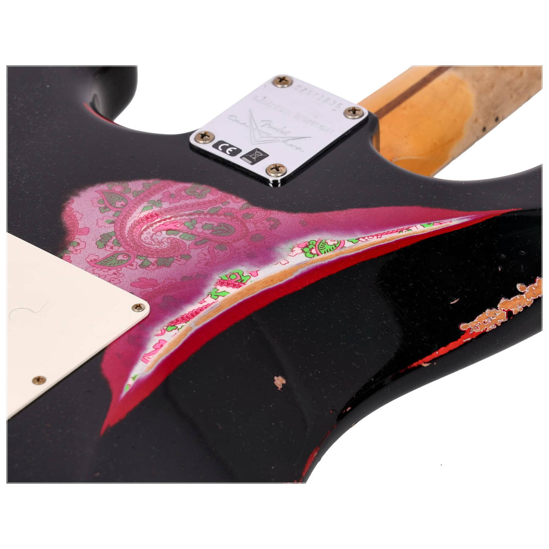 Fender LTD Custom Shop Mischief Maker Heavy Relic Aged Black over Pink Paisley 17