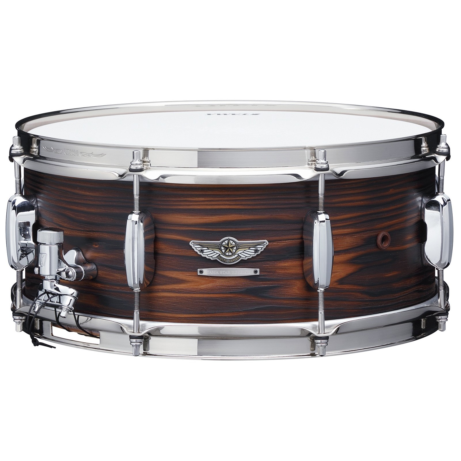 Tama TLJC146-BOC STAR Reserve Solid Cedar Snare Drum - 14" x 6" Burnt Oiled Cedar / Chrom HW