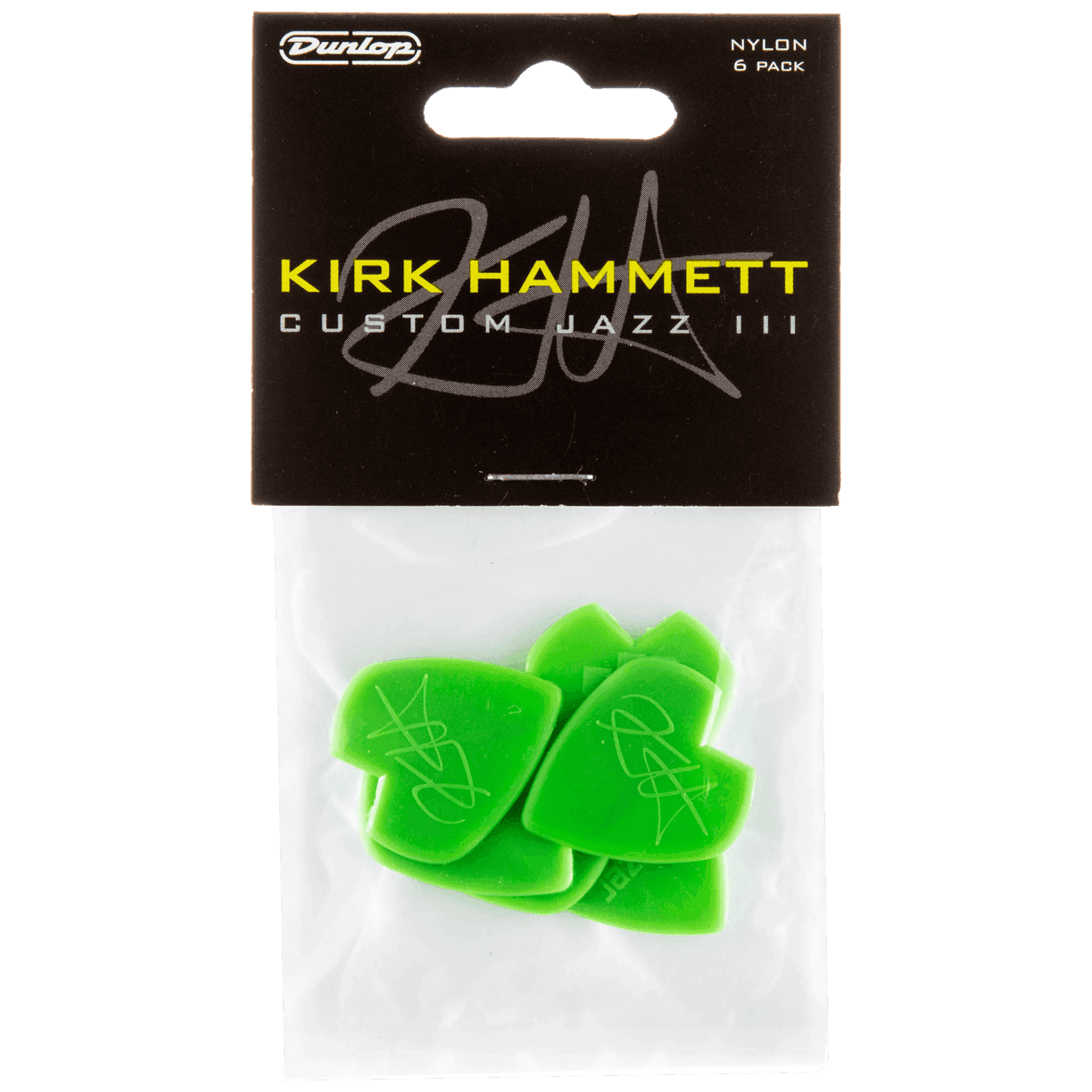 Dunlop Kirk Hammet Jazz III Custom V--Shape Player's Pack 6 Stück