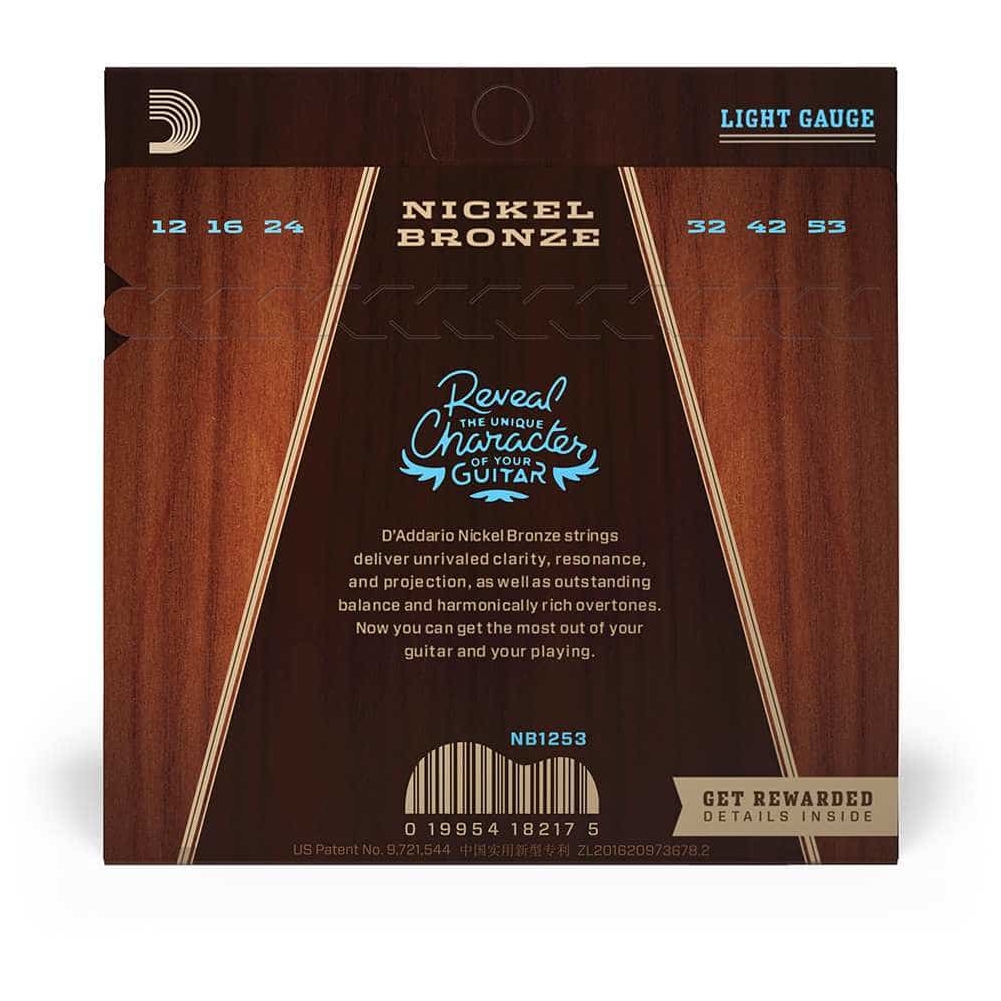 D’Addario - D’Addario NB1253 - NB Acoustic Nickel Bronze 012-053 - 1