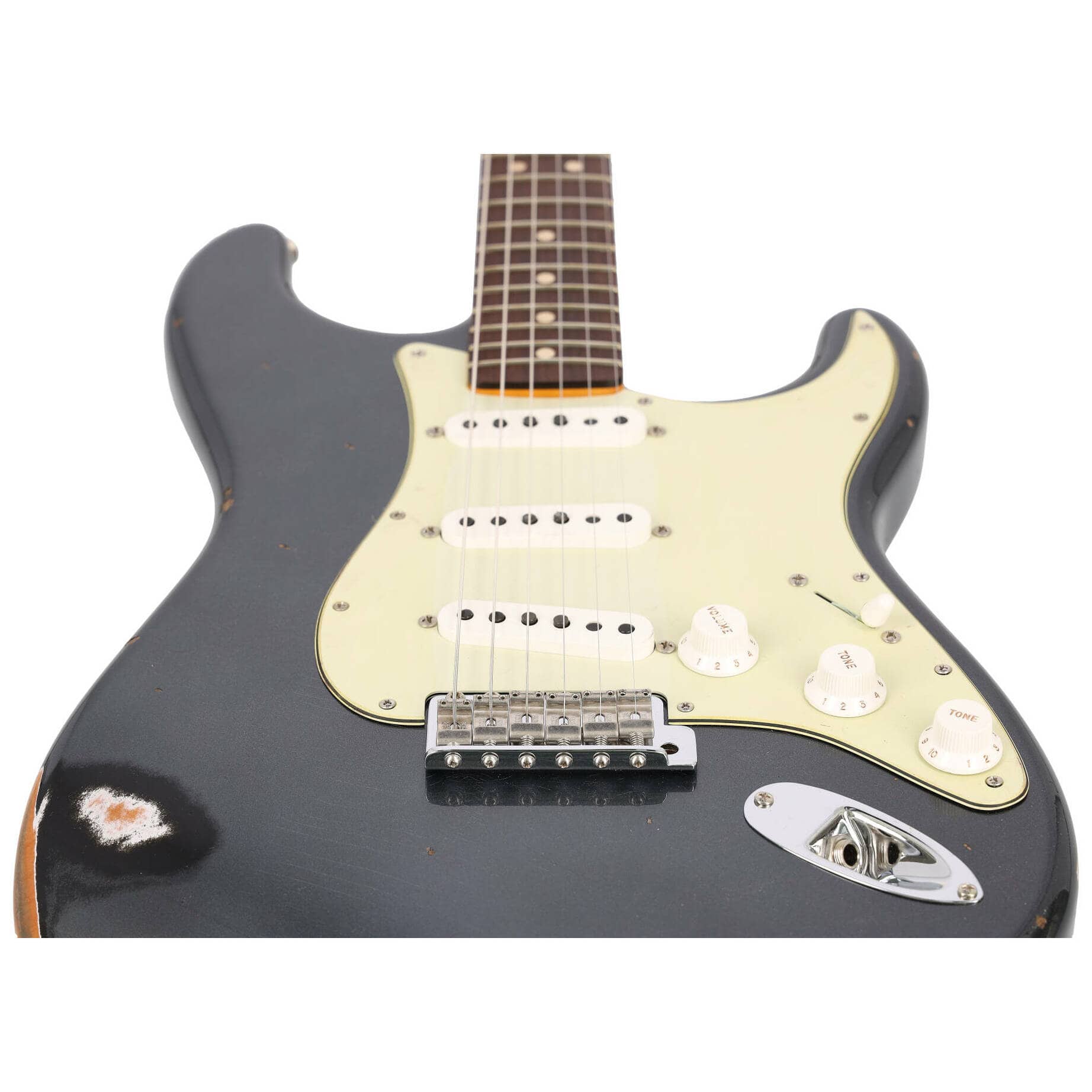 Fender Custom Shop 1963 Stratocaster Relic Aged Black Metallic 4