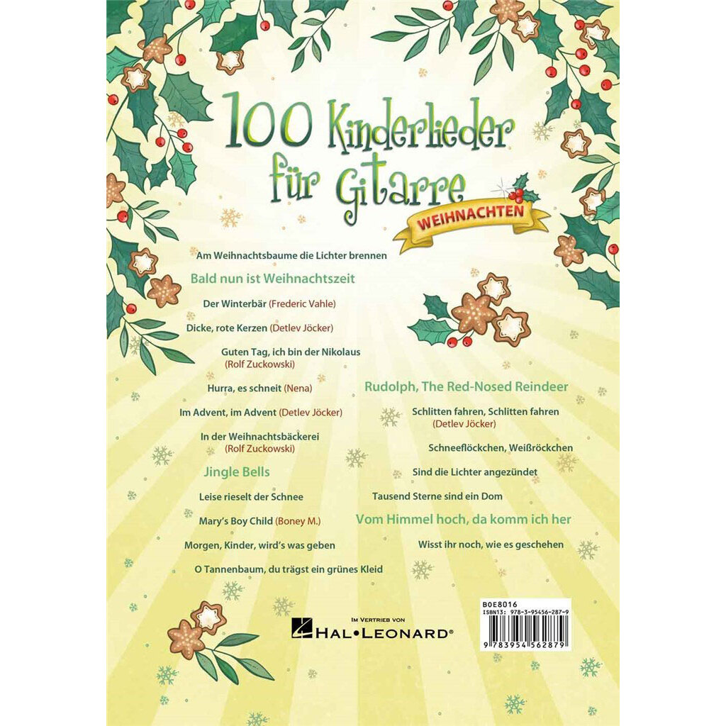 Bosworth Edition 100 Kinderlieder für Gitarre - Weihnachten 1