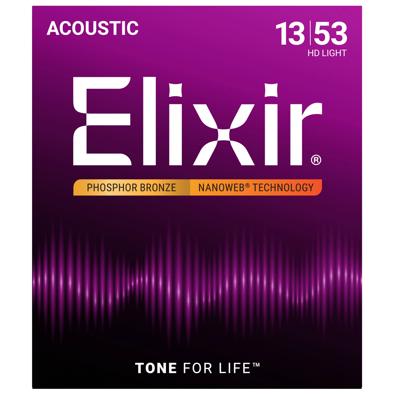 Elixir 16182 Phosphor Bronze Nanoweb HD Light | 013-053 2