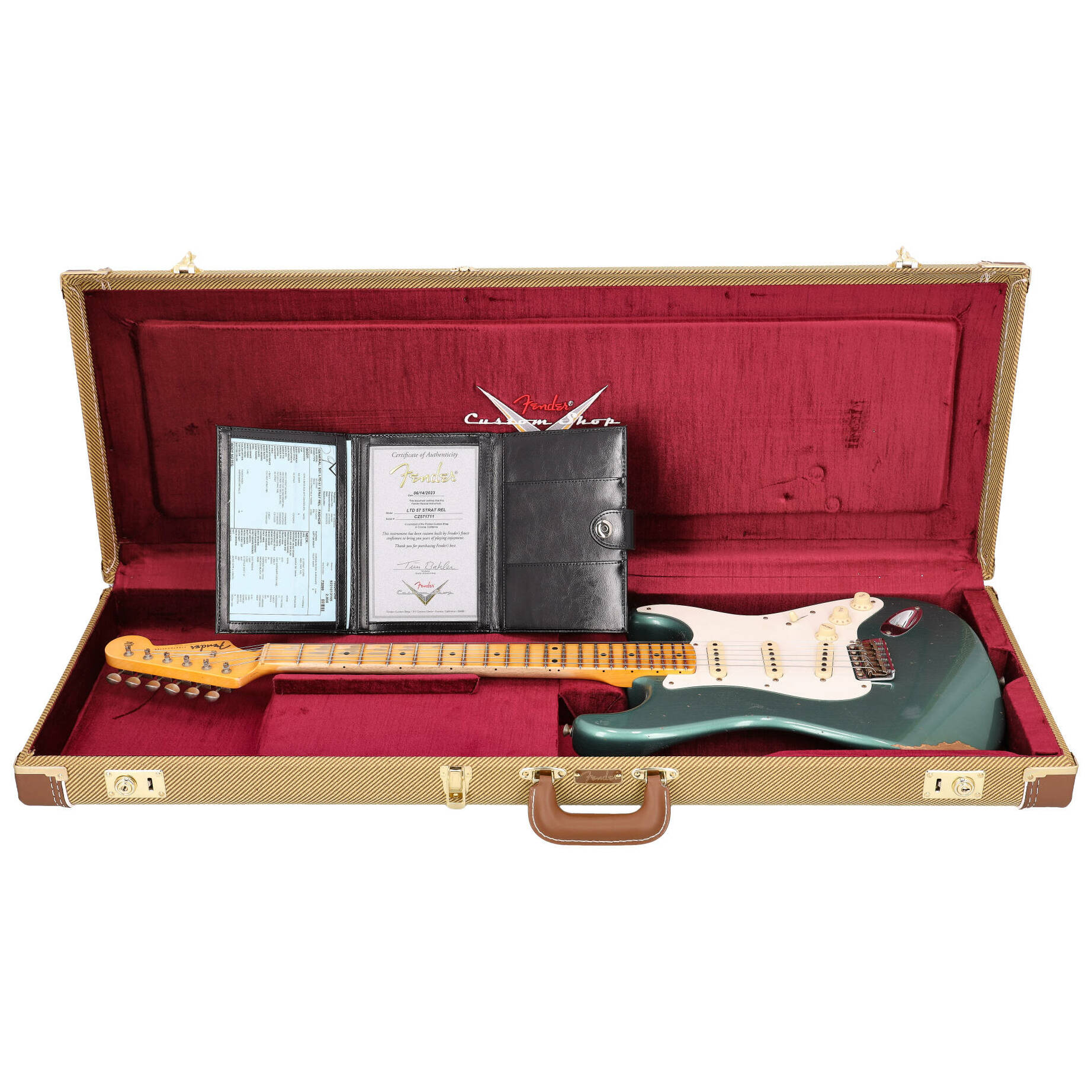 Fender LTD Custom Shop 57 Stratocaster Relic Faded Aged Sherwood Green Metallic 19