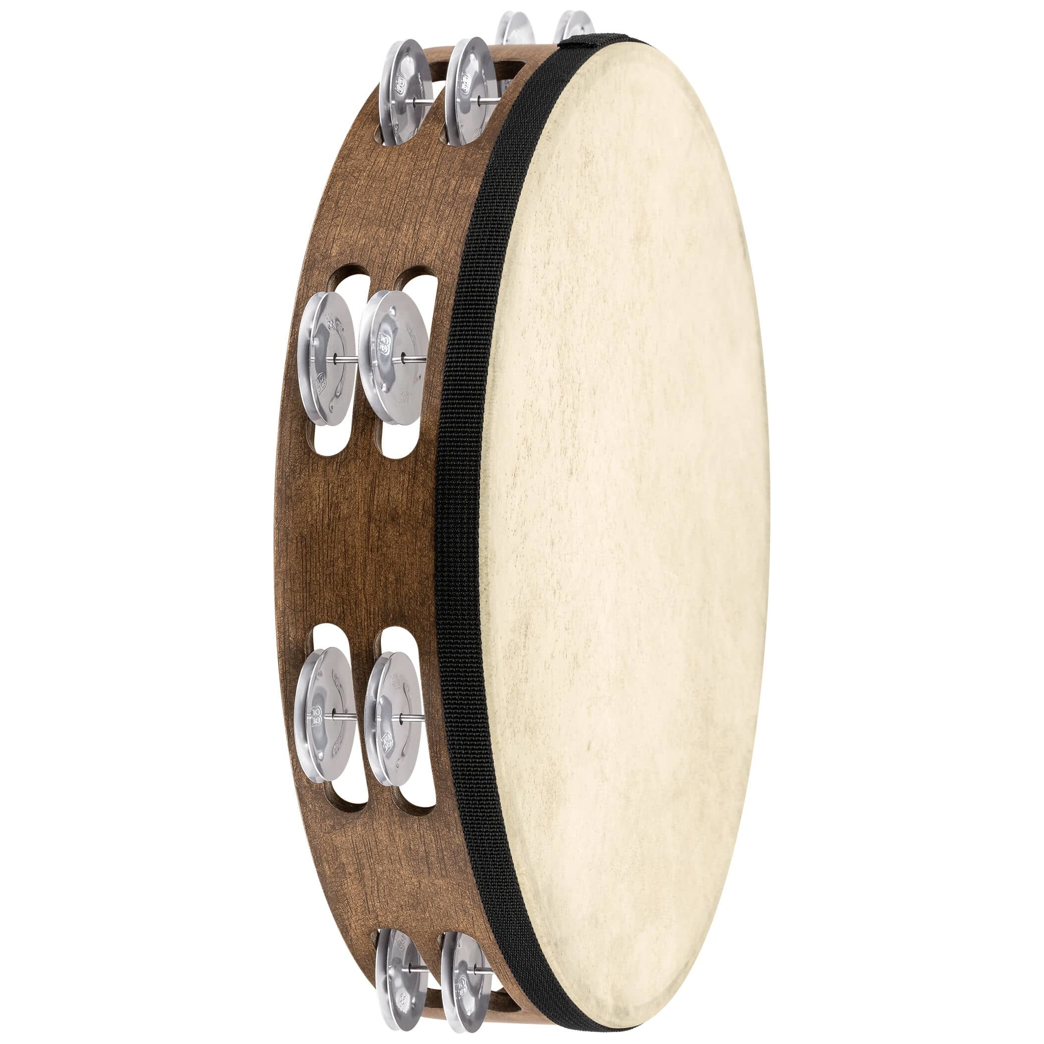 Meinl Percussion - Meinl Percussion FD12TAM - 12 Zoll Tamburello, Walnut Brown, Goat Skin, Aluminum Jingles - 2