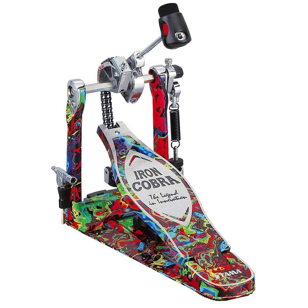 Tama HP900PMPR - 50th LIMITED - Iron Cobra 900 Power Glide Single Pedal - Marble Psychedelic Rainbow