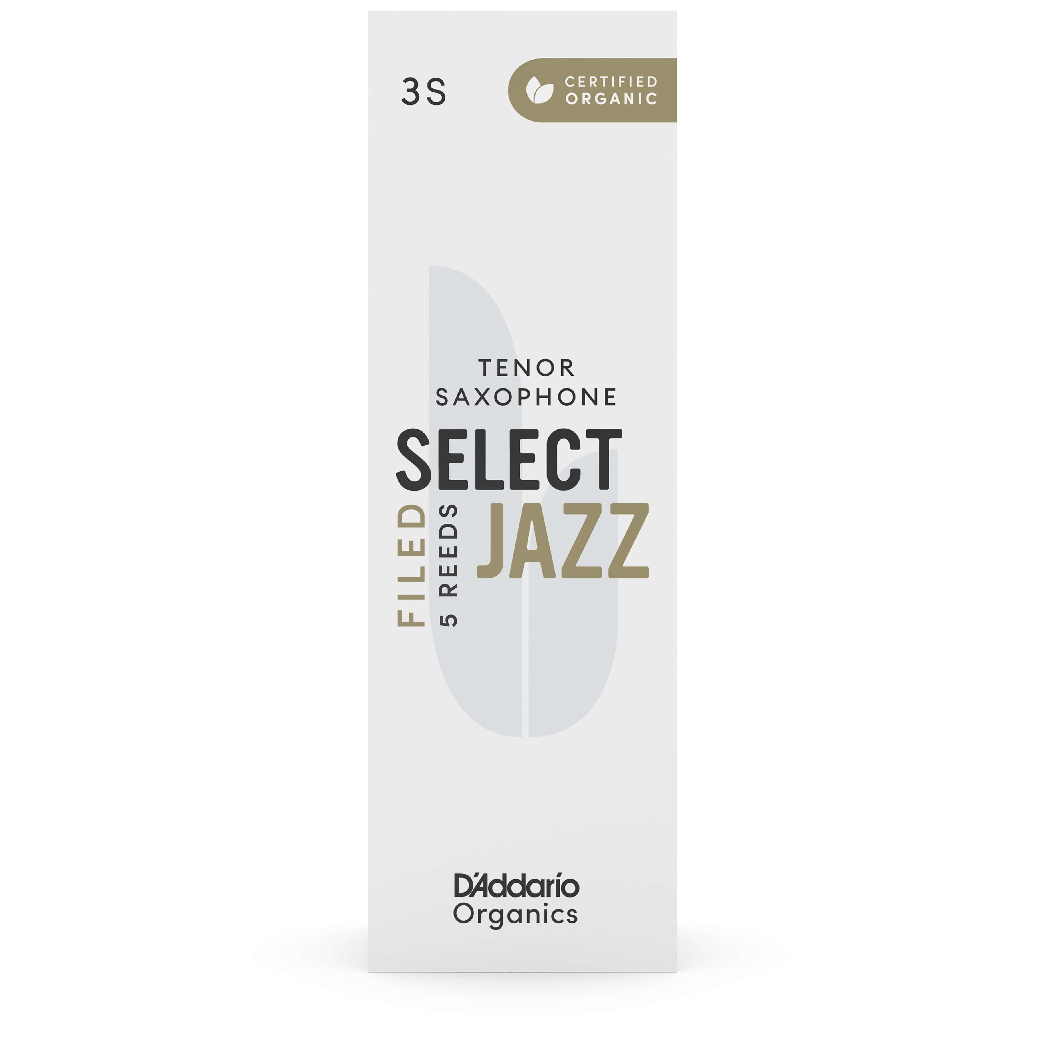 D’Addario Woodwinds Organic Select Jazz Filed - Tenor Saxophone 3S - 5er Pack 1