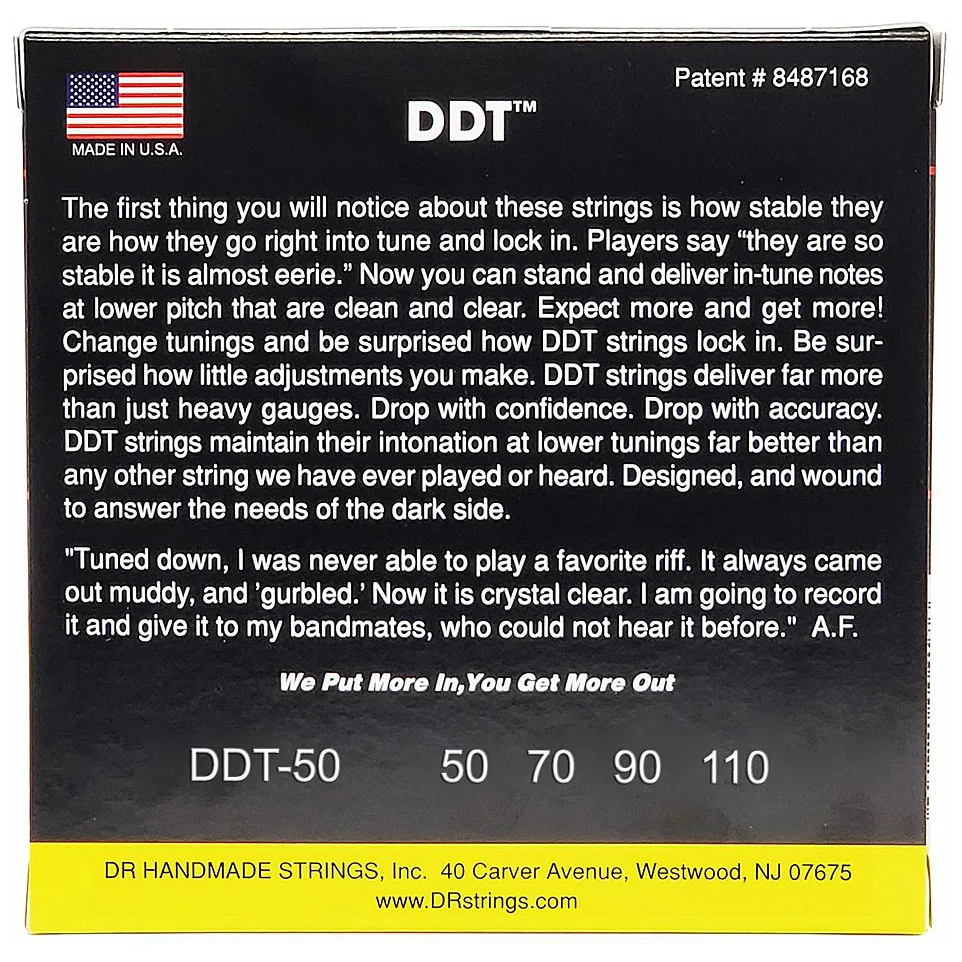 DR Strings Drop-Down Tuning DDT-50 Heavy .050-.110 1