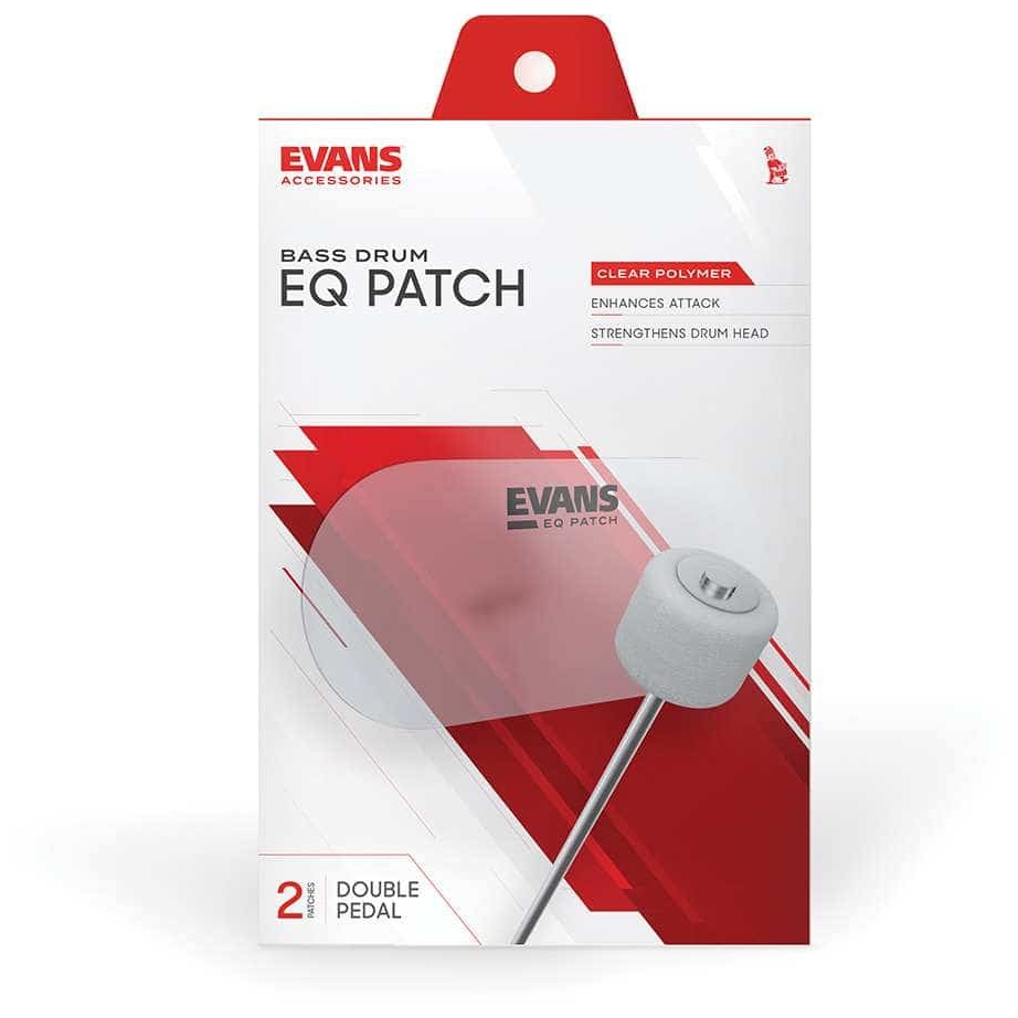 Evans - Evans EQPC2 - Evans EQ Double Pedal Patch - Clear Plastic - 2