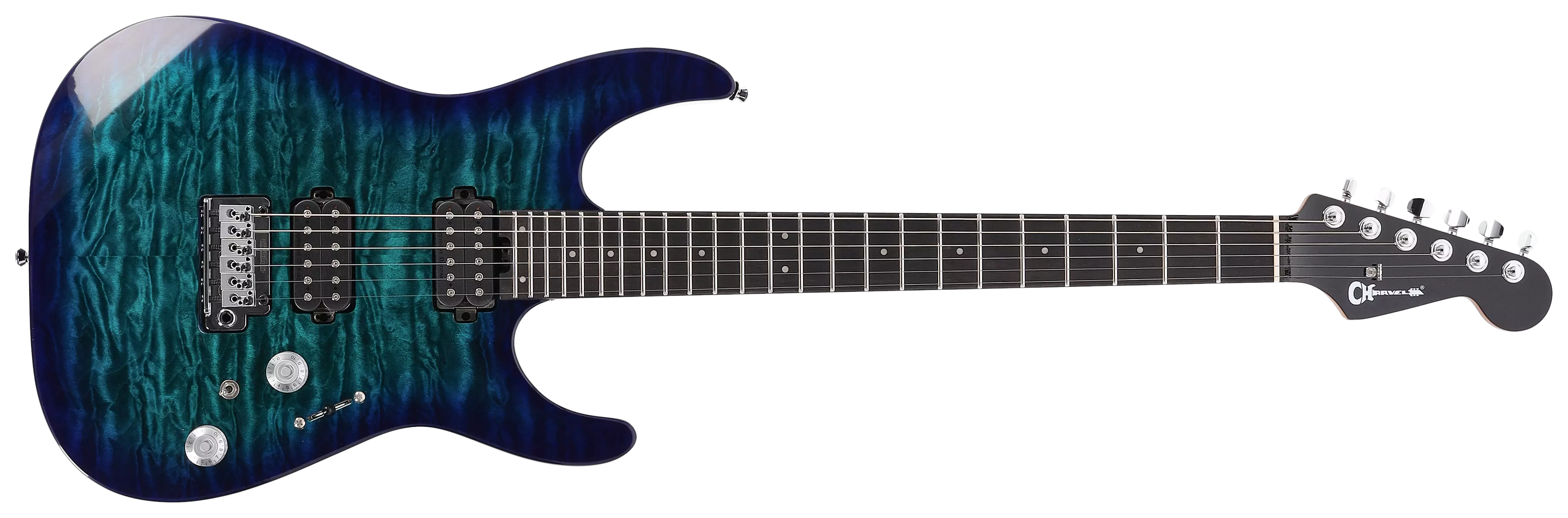 Charvel Pro Mod Plus DK24 HH 2PT EB QM Chlorine Burst 1