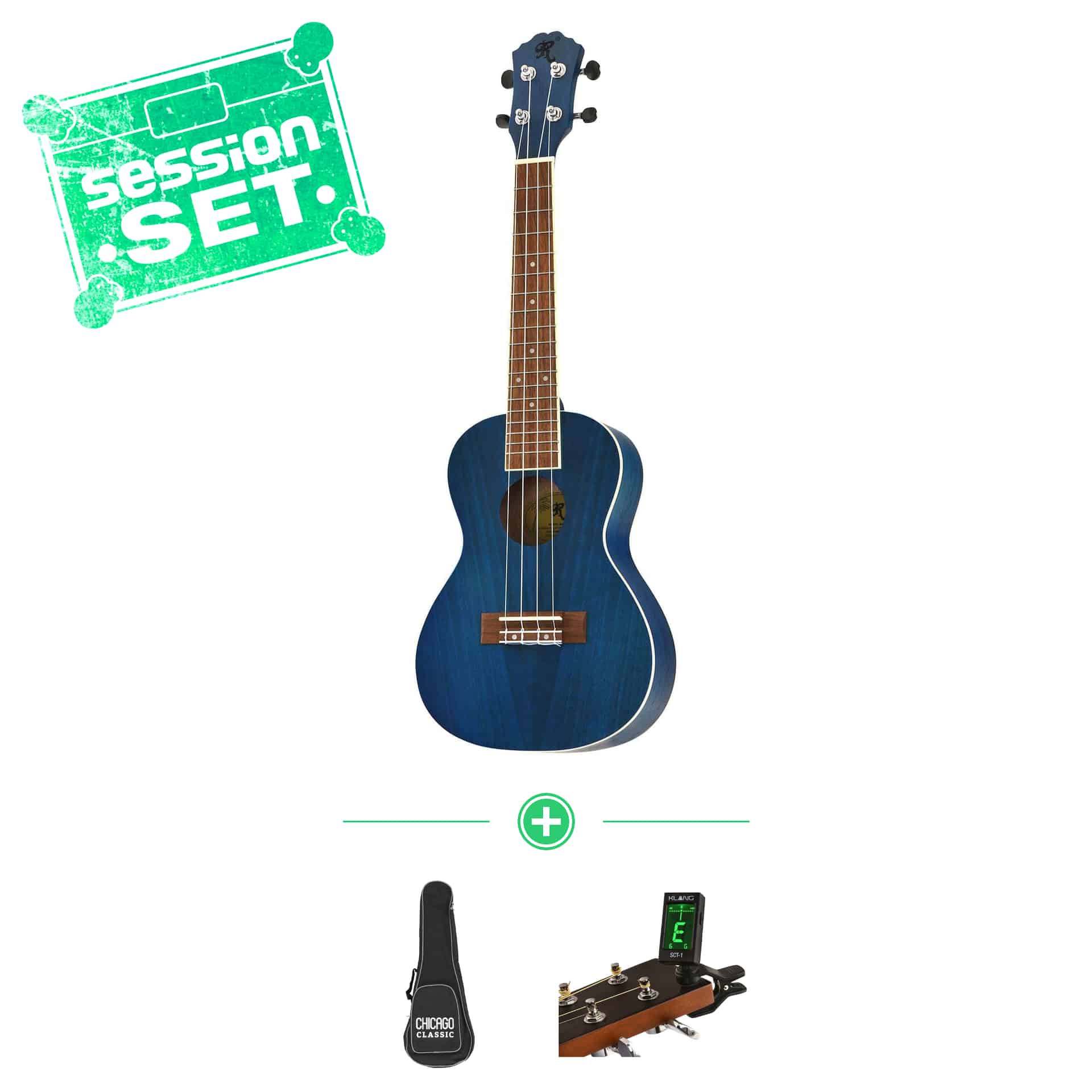 redwood concert ukulele candy blueberry bliss - session set - inkl bag clip-tuner 70000991-1