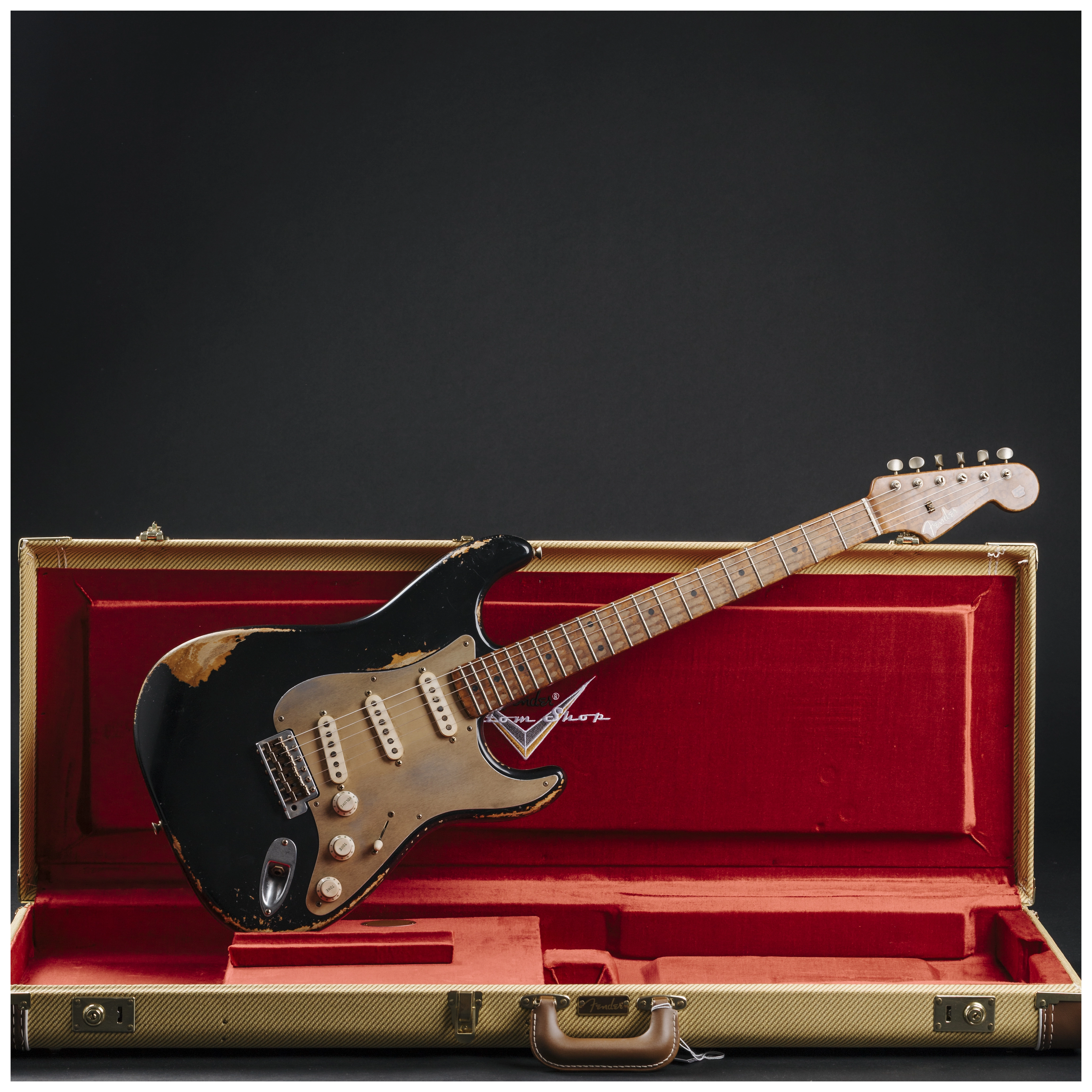 Fender Custom Shop 50´s Stratocaster HVYREL BLK over VB MBAH #R129489 26