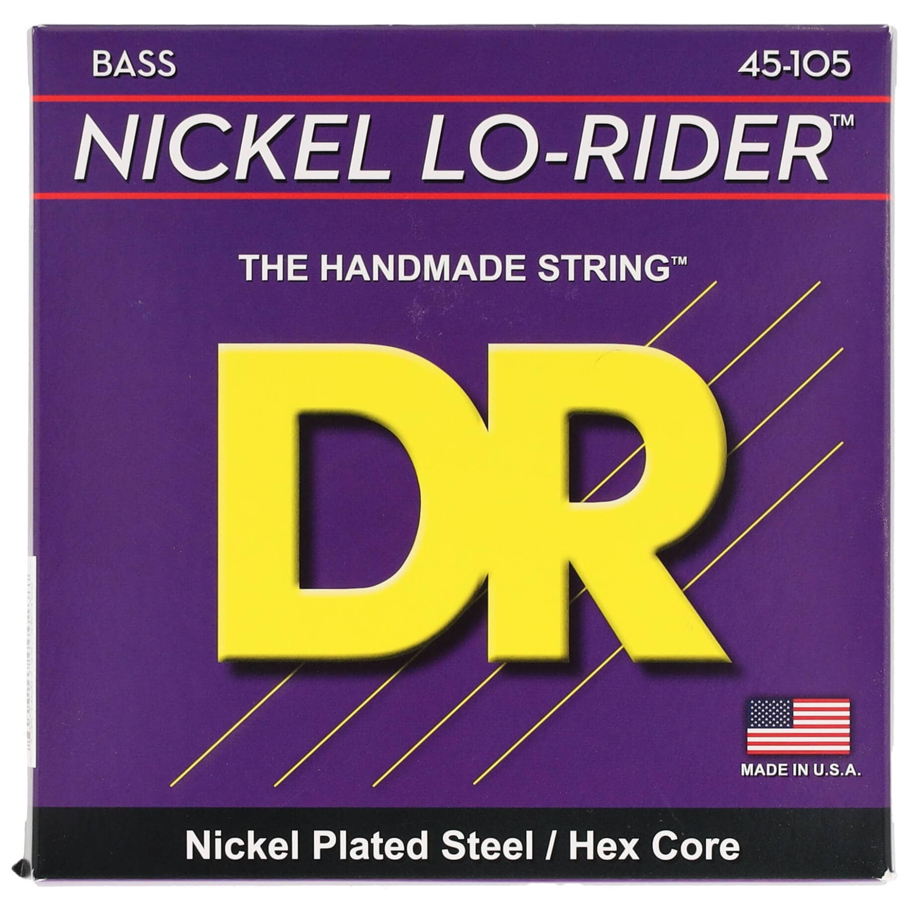 DR Strings NICKEL LO-RIDER - Nickel Plated Bass Strings: Medium 45-105