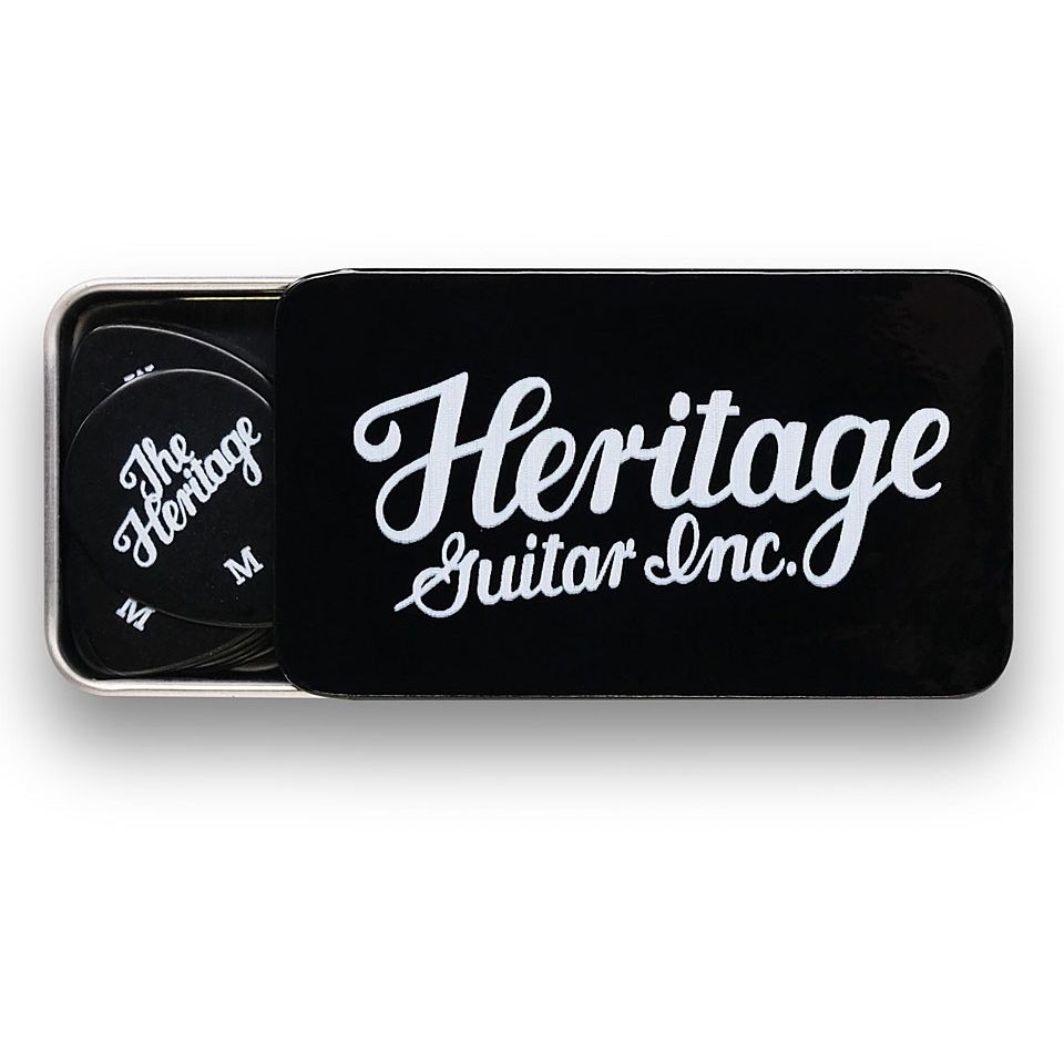 Heritage Celluloid 347 Black Medium 12 Stück Tin Box