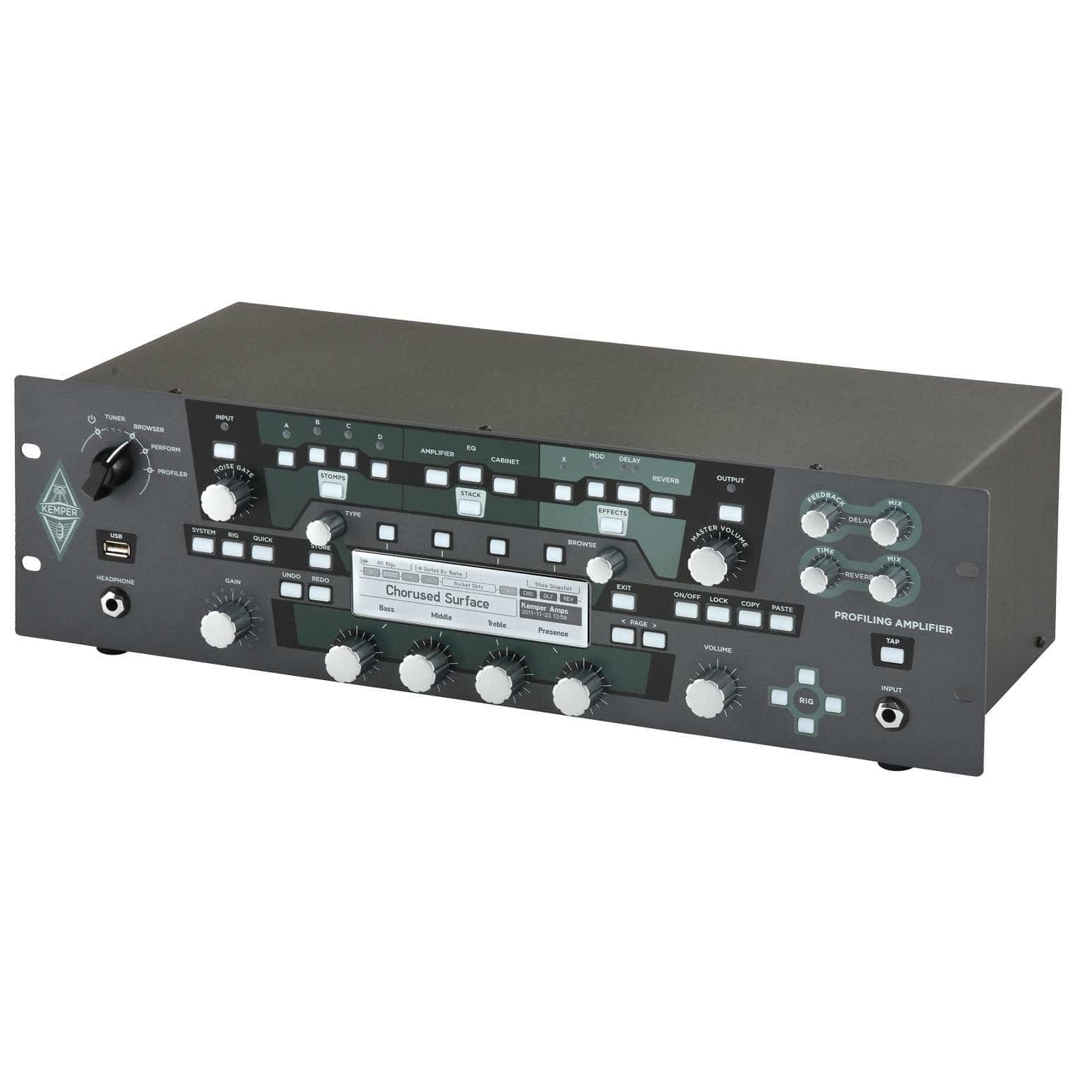 Kemper Profiling Amplifier Rack BK + Profiler Remote
