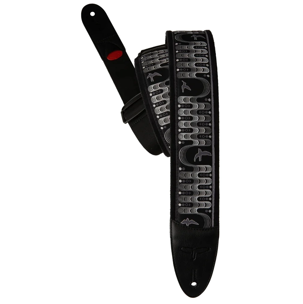 PRS 2.4" Padded Strap Custom Jacquard Birds Wavelength Charcoal 1