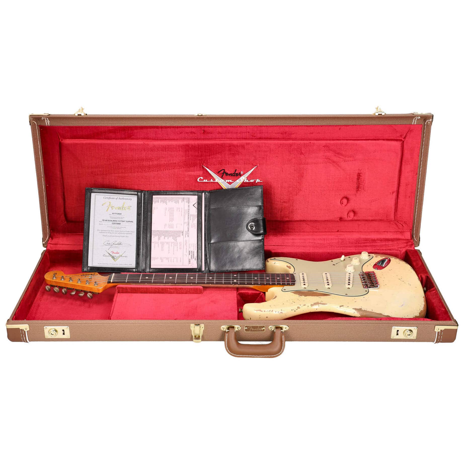 Fender LTD Custom Shop 60 Dual Mag Stratocaster Super Heavy Relic Aged Vintage White 22