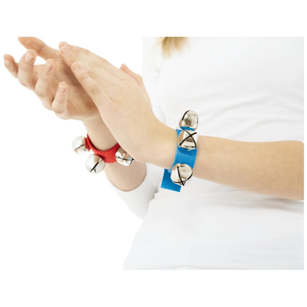 Nino Percussion - Nino Percussion Wrist Bell, 9 Strap, Blue - 1