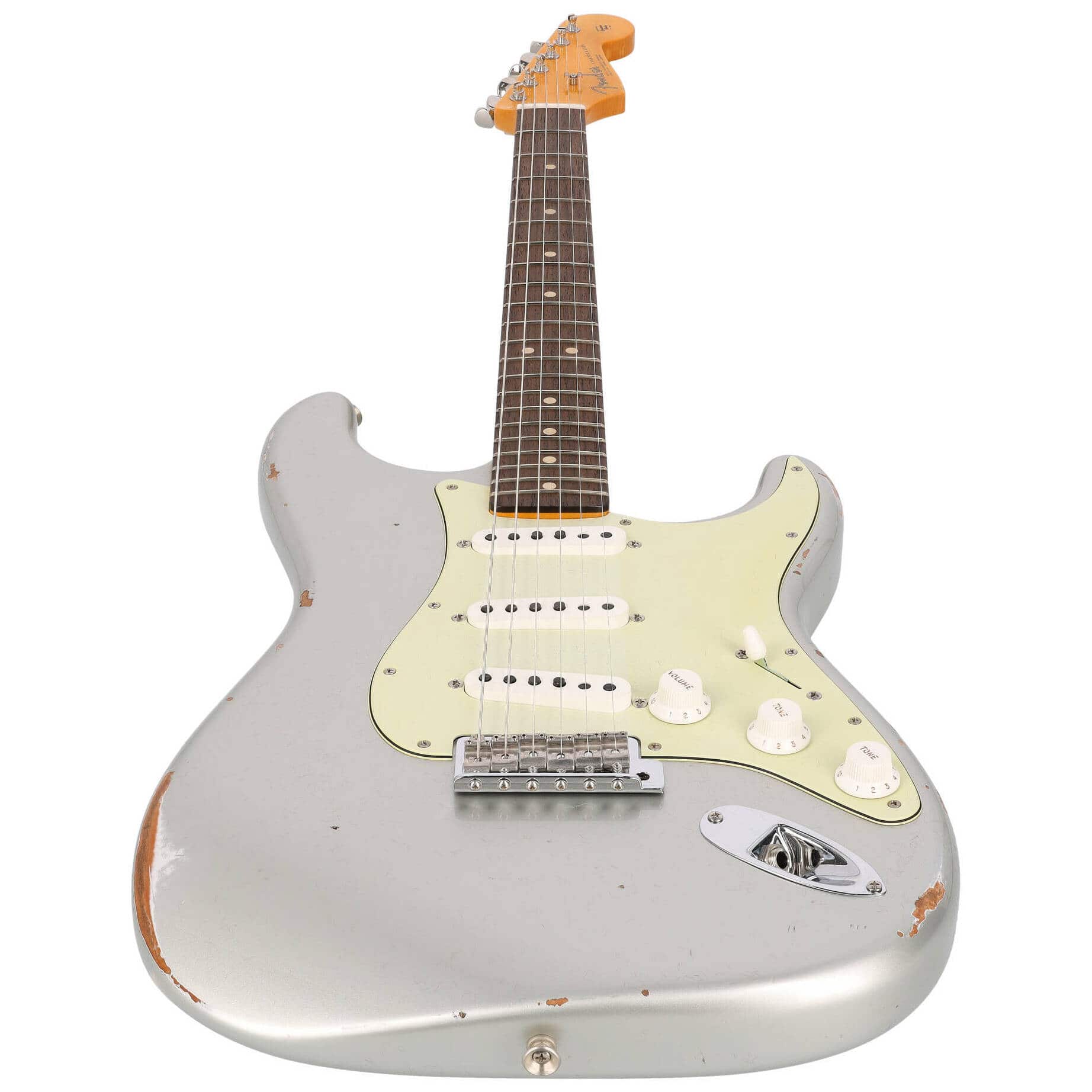 Fender Custom Shop 1963 Stratocaster Relic Aged Inca Silver Metallic 3