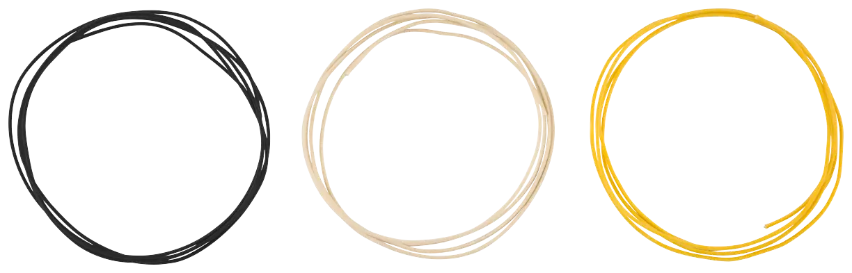 Fender Pure Vintage Cloth Wire 22 AWG Black, White, Yellow 2