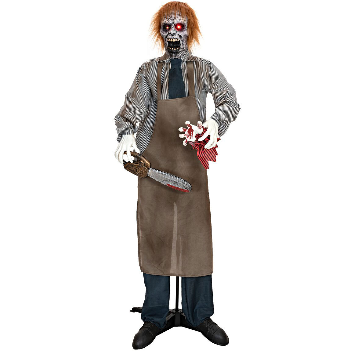  Figure Zombie with chainsaw, animated, 170 cm