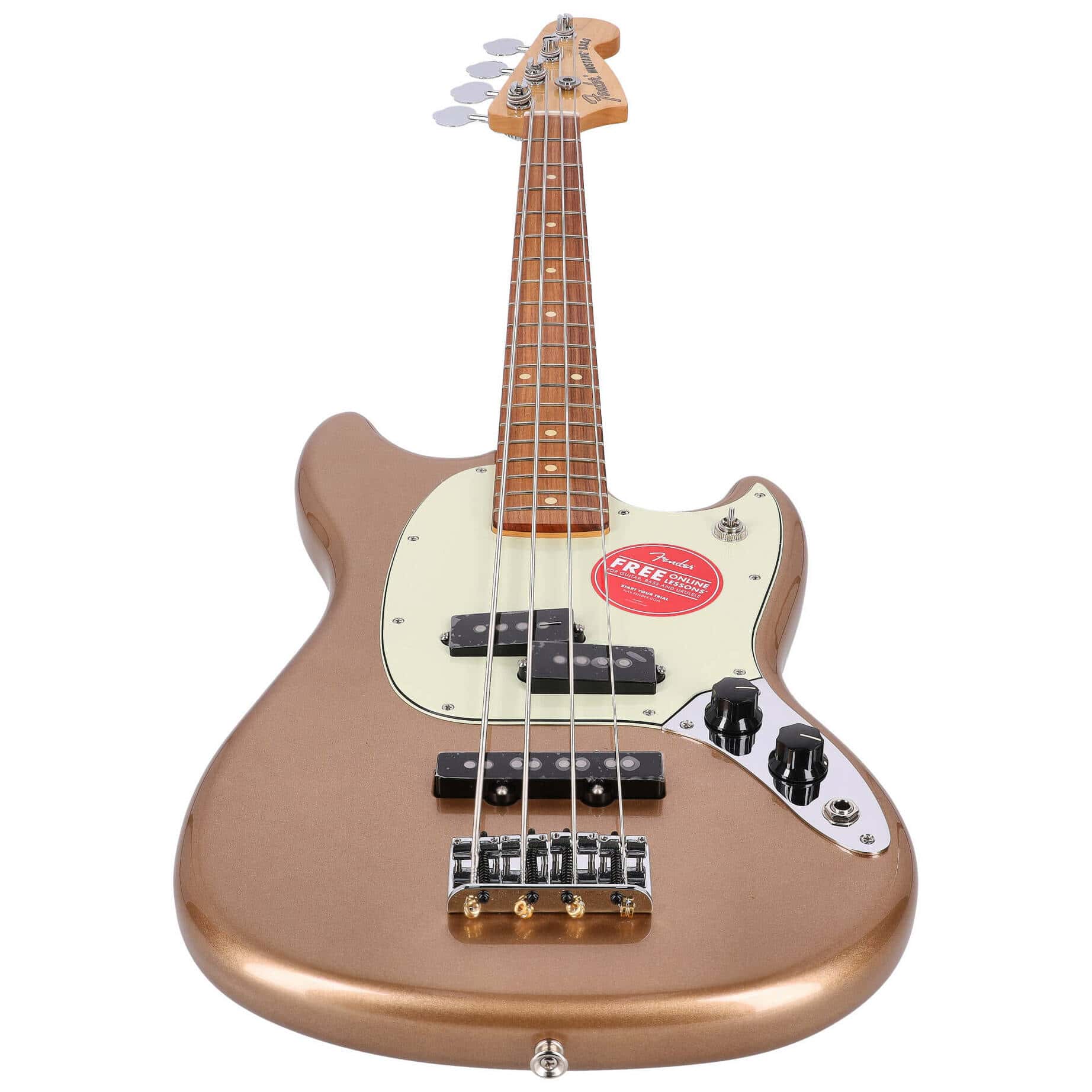 Fender Mustang Bass PJ PF Firemist Gold 3