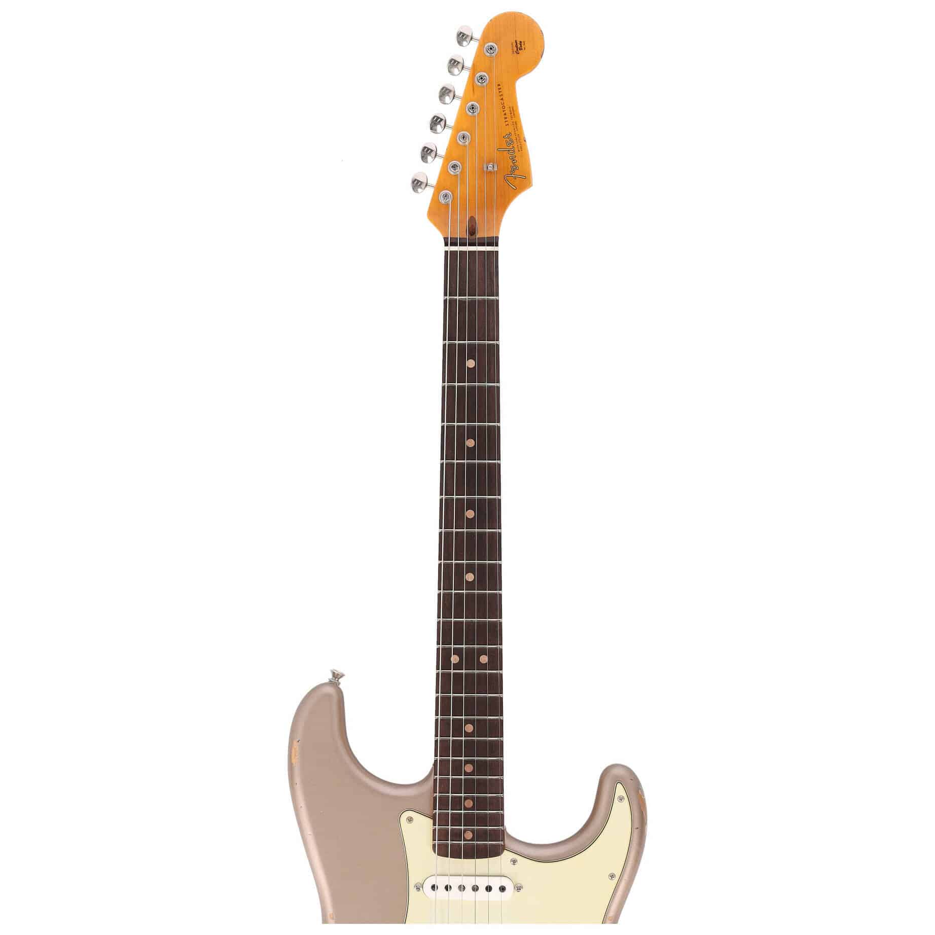 Fender Custom Shop 1963 Stratocaster Relic Aged Shoreline Gold Metallic 5
