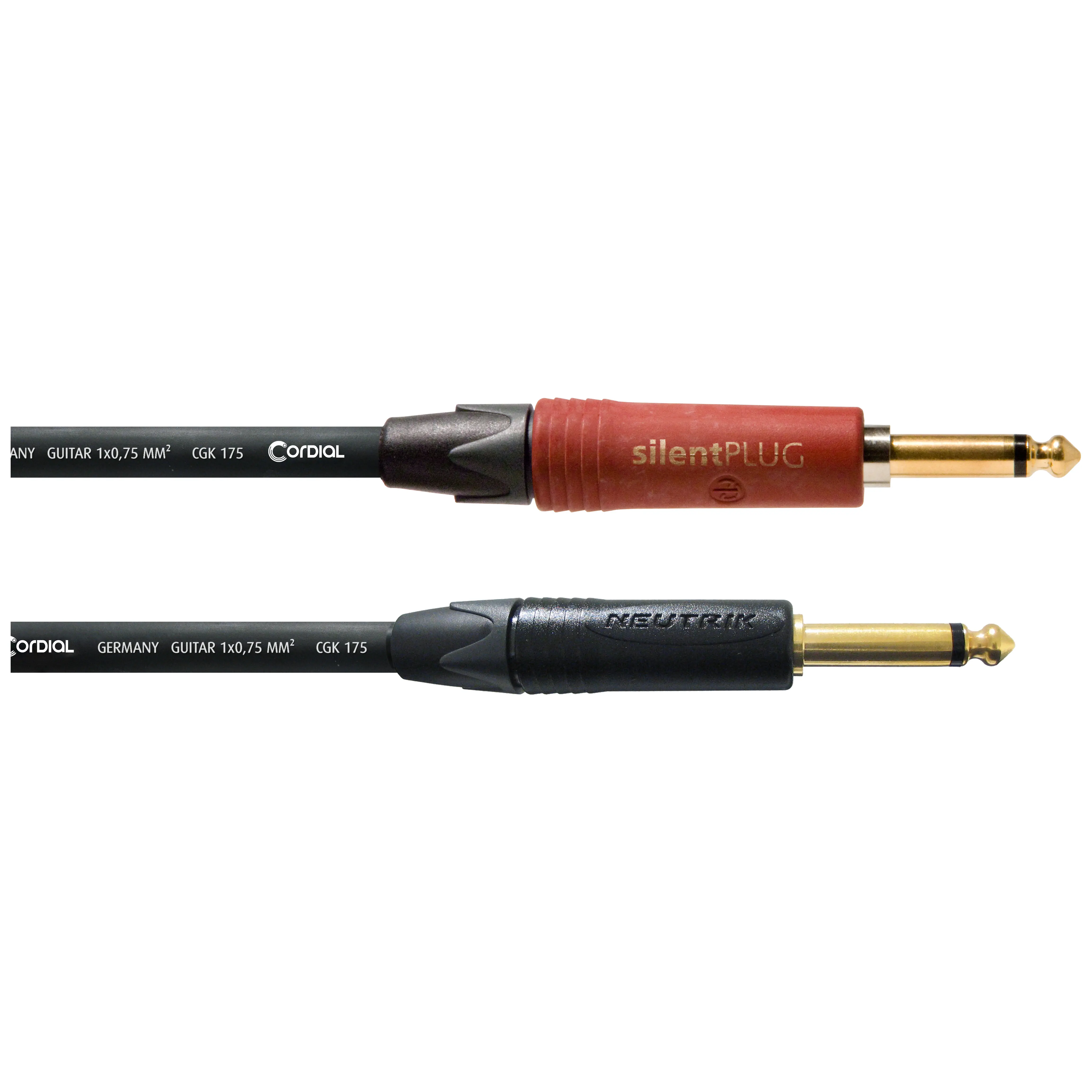 Cordial Instrumentenkabel CSI 6 PP-SILENT 6m NEUTRIK 2 x Klinke 6,3 mm mono