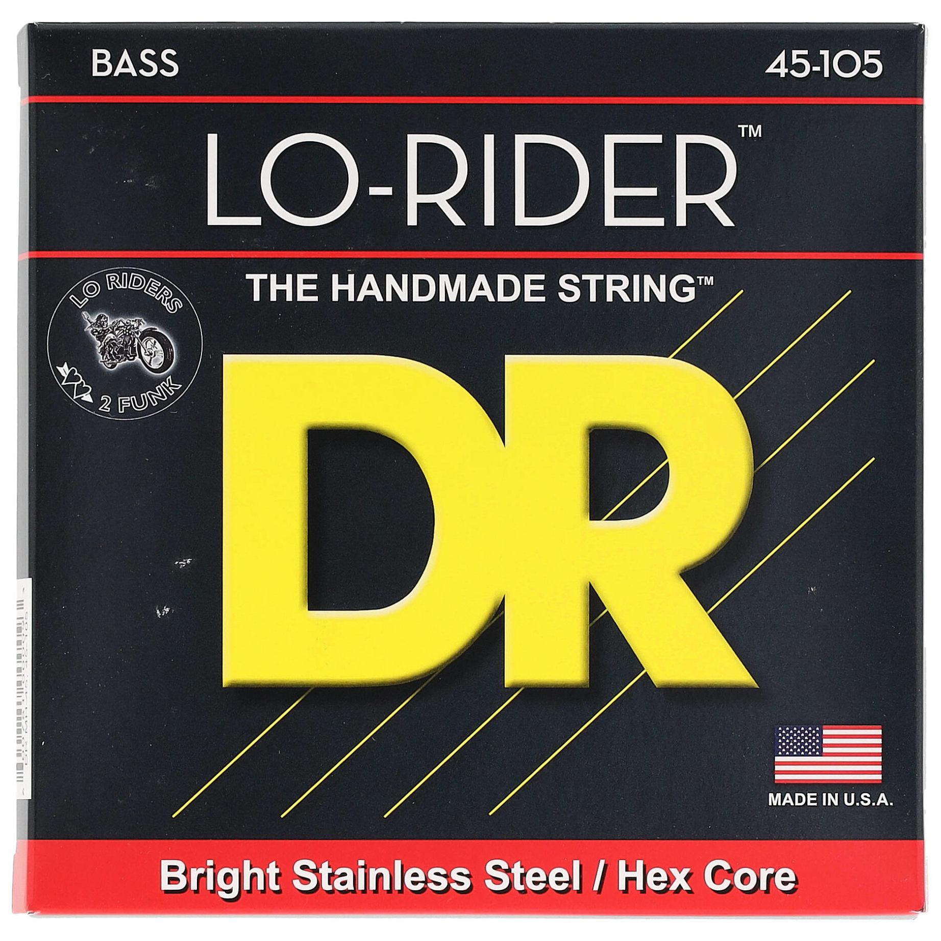 DR Strings LO-RIDER - Stainless Steel Bass Strings: Medium 45-105