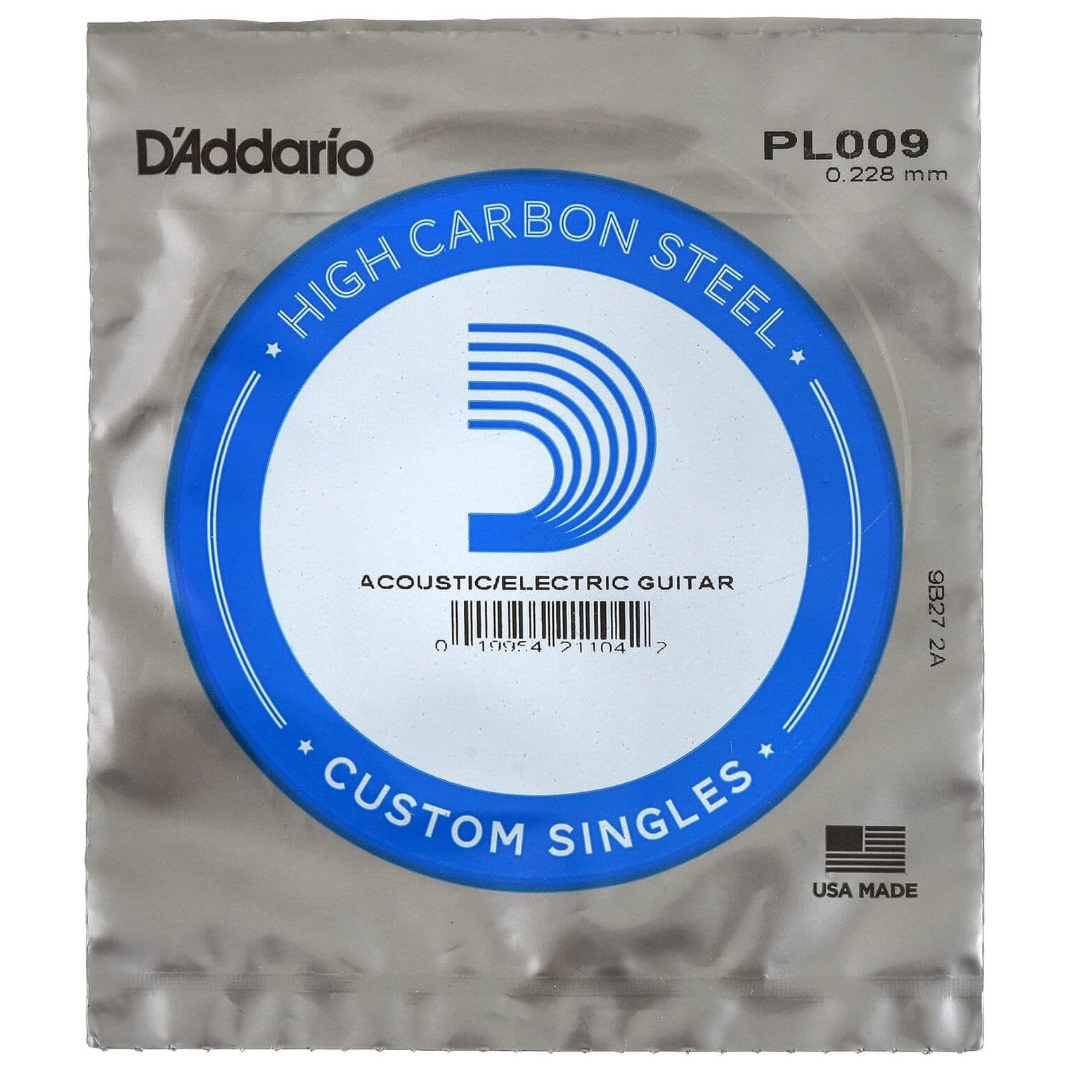 D’Addario - D’Addario PL009 Plain Steel Guitar Single String, .009