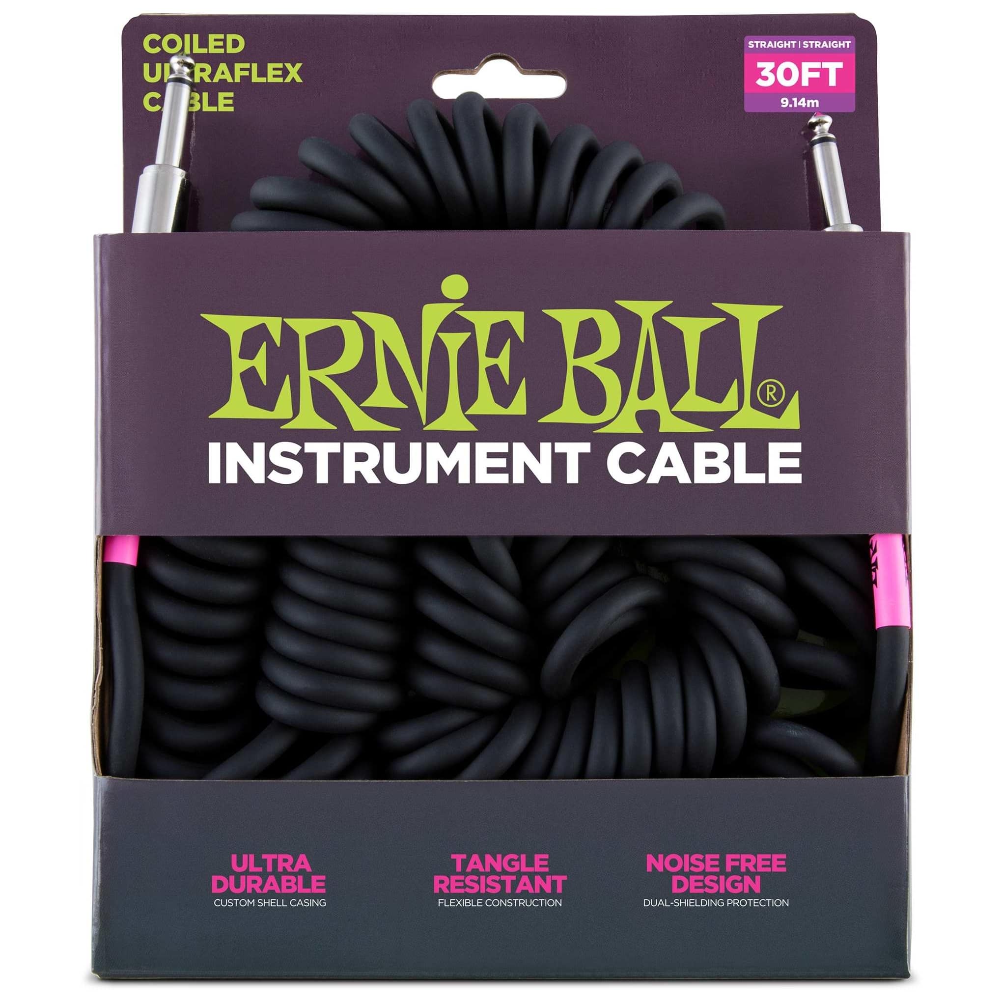 Ernie Ball - Ernie Ball Spiralkabel EB6044 BLK