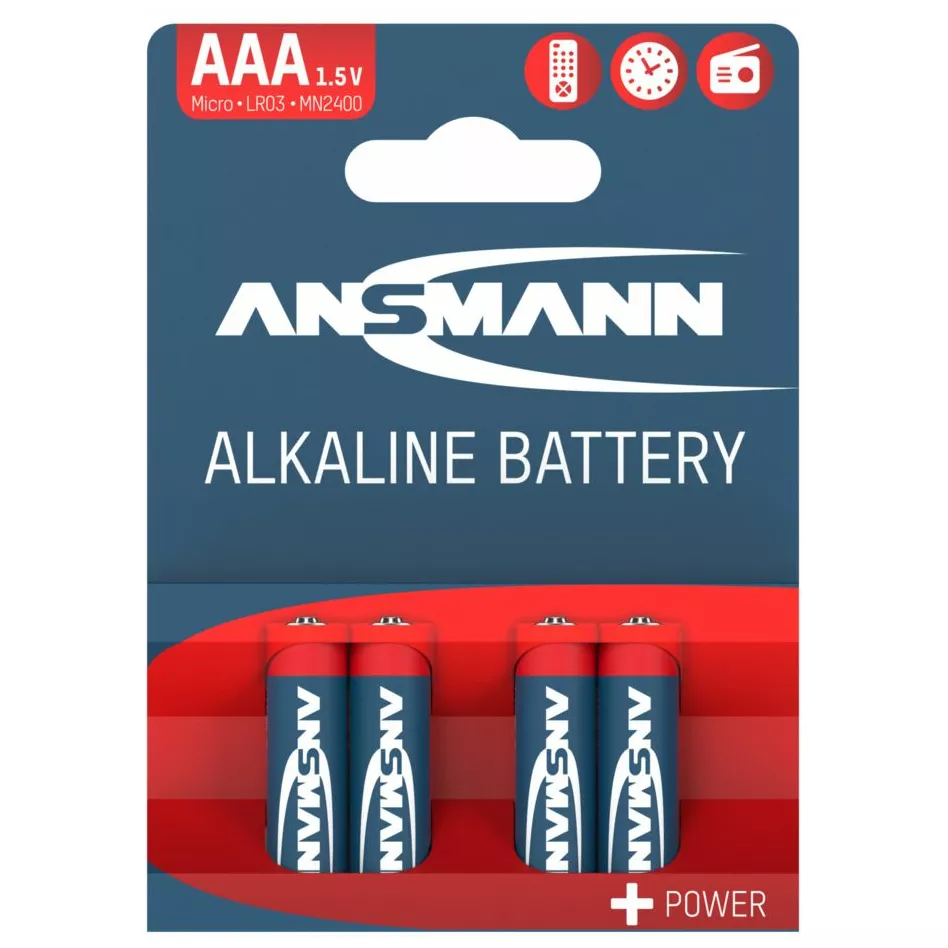 Ansmann Alkaline Batterie Micro AAA / LR03 4er Papierblister