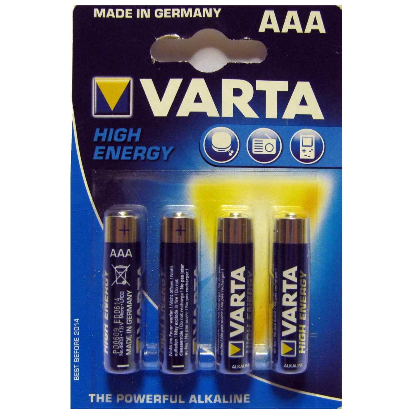 Varta 4903 AAA High Energy 4er Pack