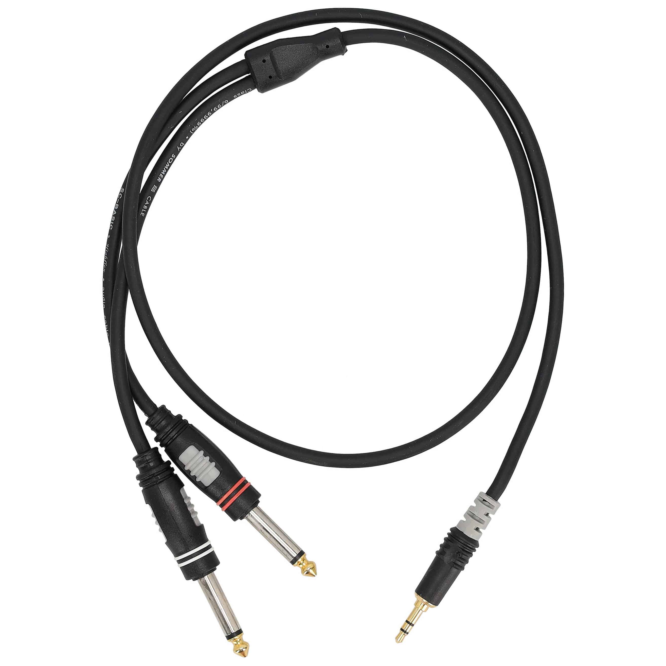 Sommer Cable HBA-3S62-0090 Stereo Mini-Klinke auf 2 x 6,3 mm Klinke mono, 0,9 Meter