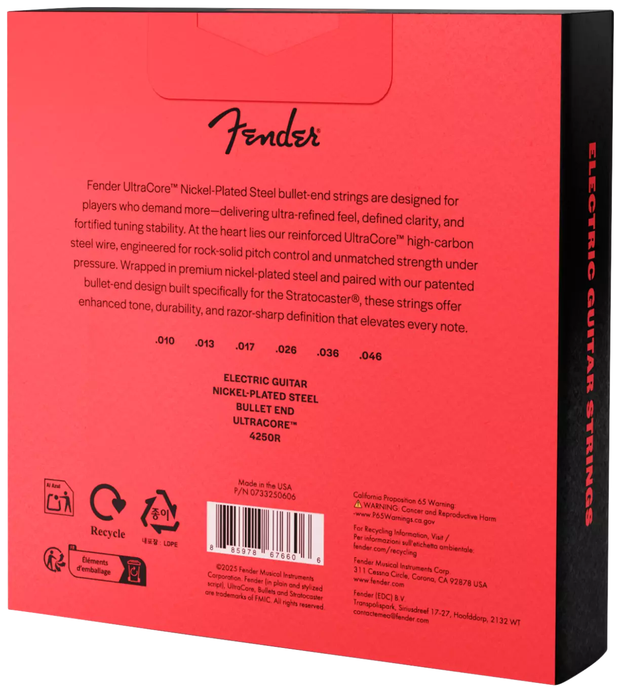 Fender UltraCore™ 4250R Bullet Electric Guitar Strings (3-Pack) 010-046 2