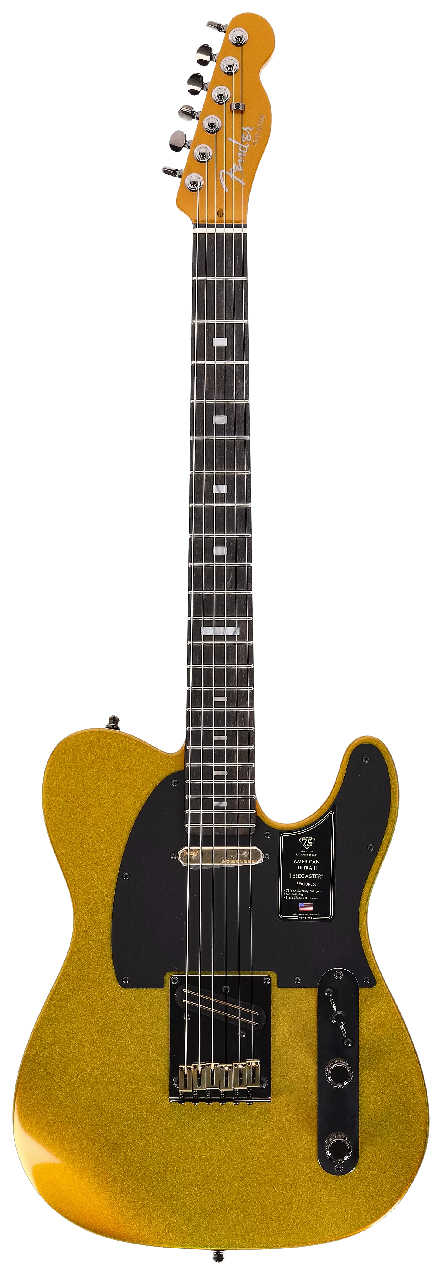 Fender 75th Anniversary American Ultra II Telecaster EB Liquid Gold