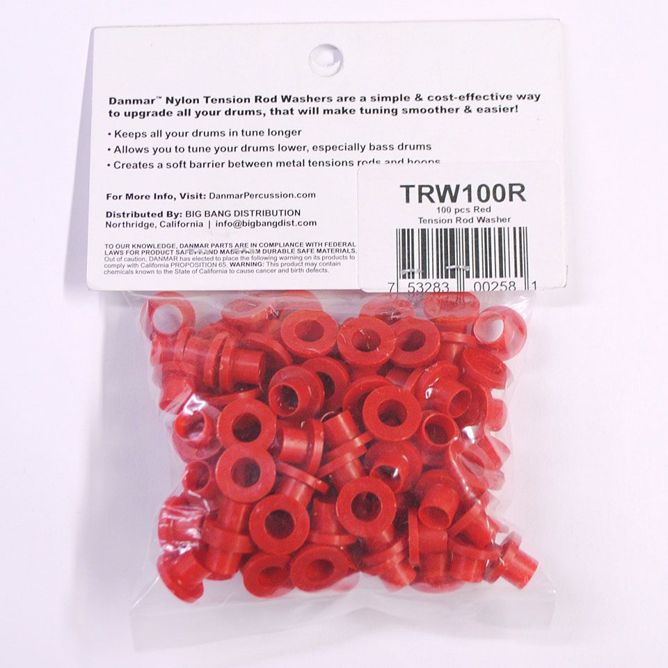  Tension Rod Washers 100 Pcs. Red 1