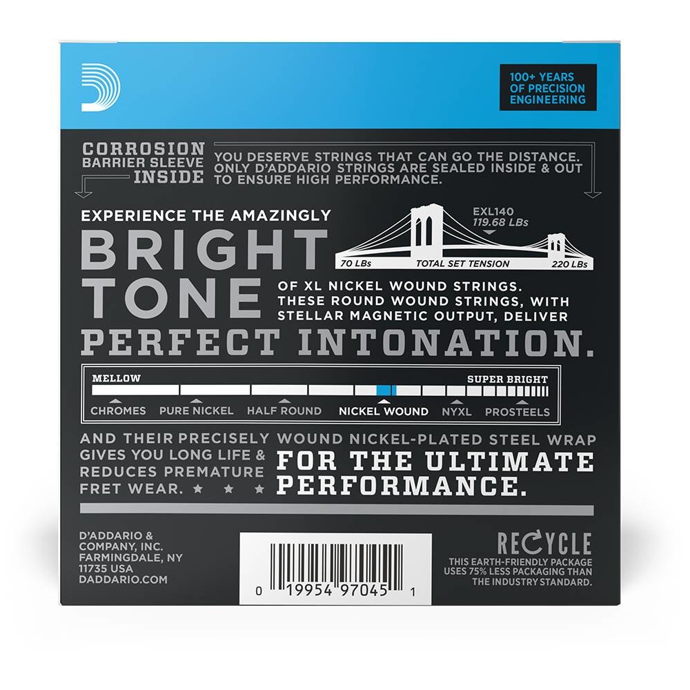 D’Addario - D’Addario EXL140-10P - XL Electric Nickel Wound 10er Pack 010-052 - 1