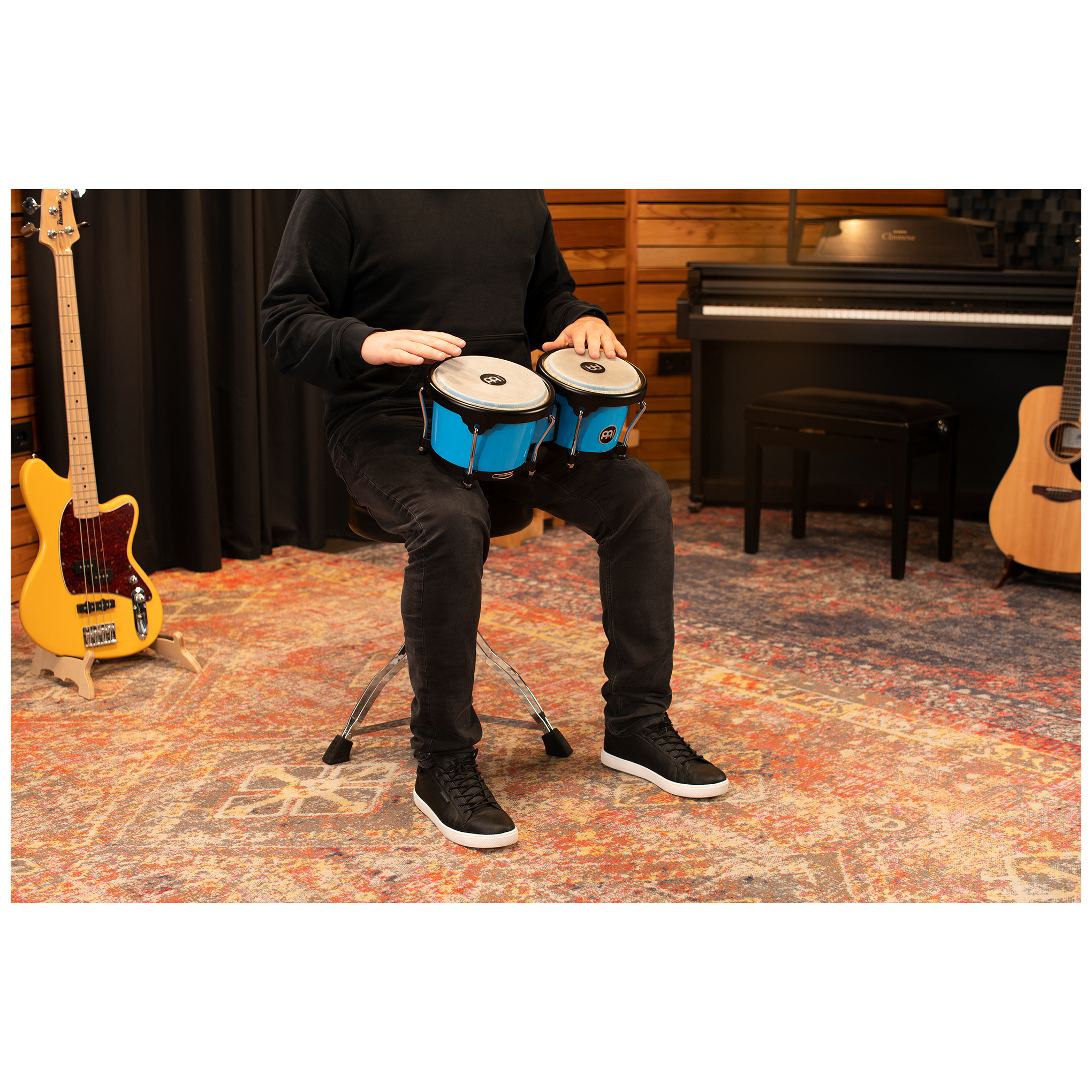 Meinl Percussion HB50GB - 6 1/2" & 7 1/2" Molded ABS Bongo, Glacier Blue  7
