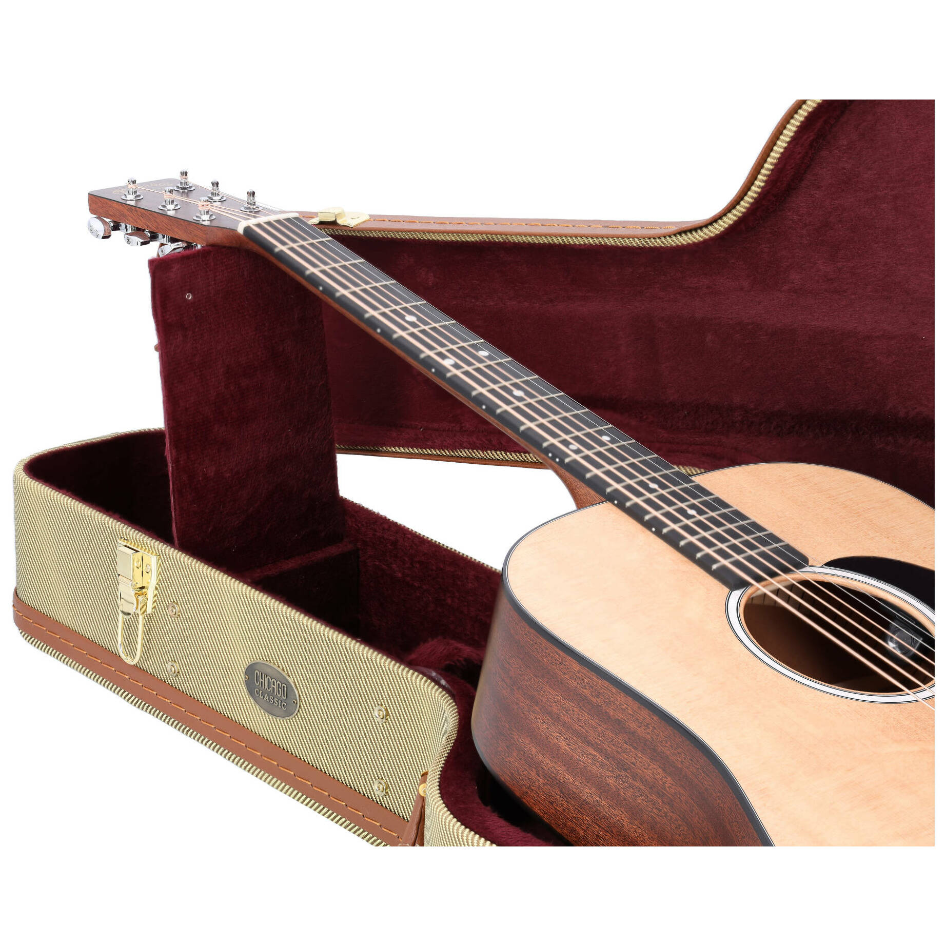 Chicago Classic Holzkoffer Dreadnought Tweed 9
