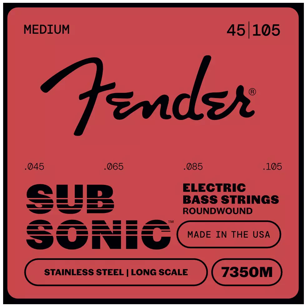 Fender SubSonic™ 7350 Stainless Roundwound Bass Strings 045-105