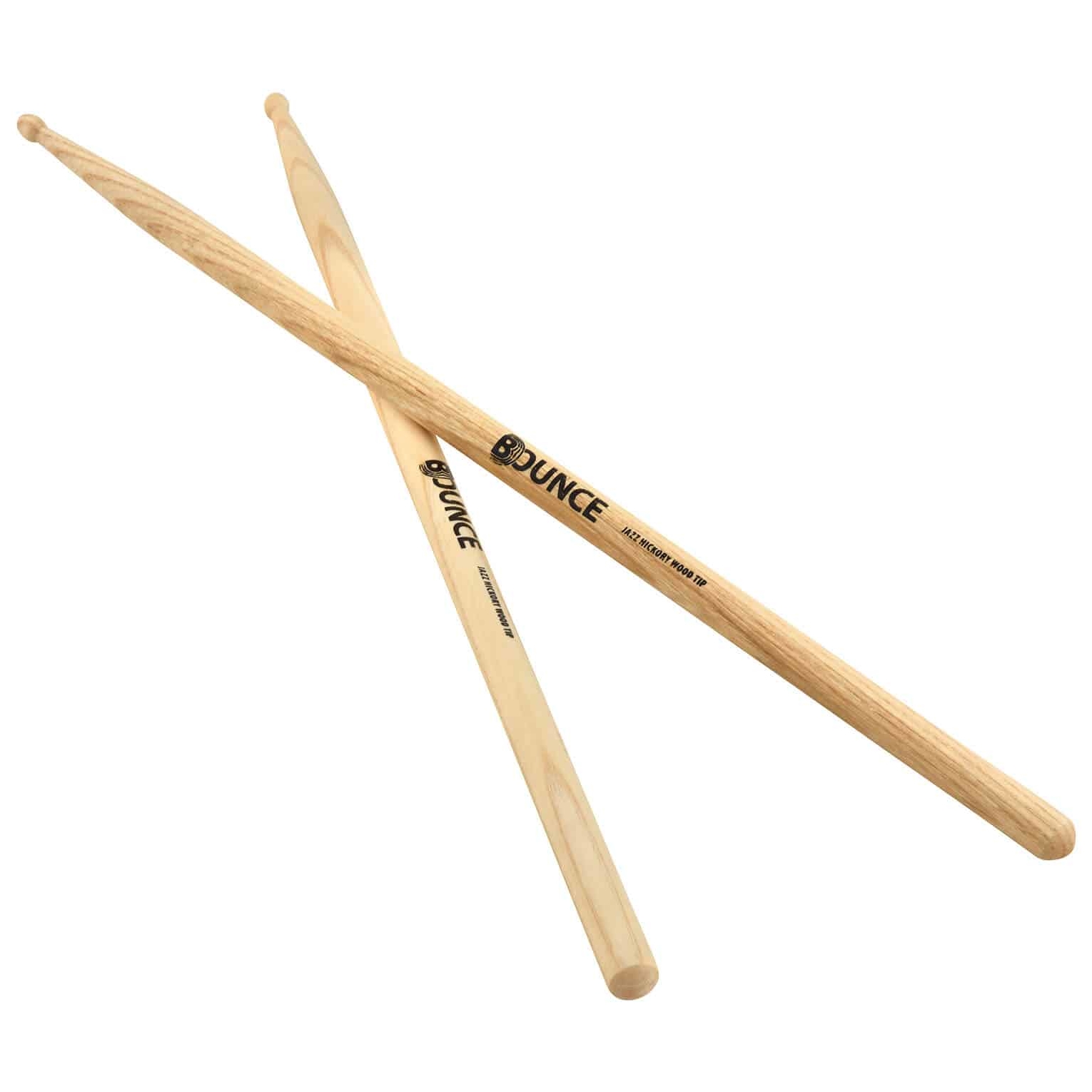 Bounce Jazz Drumsticks - Hickory - Wood Tip
