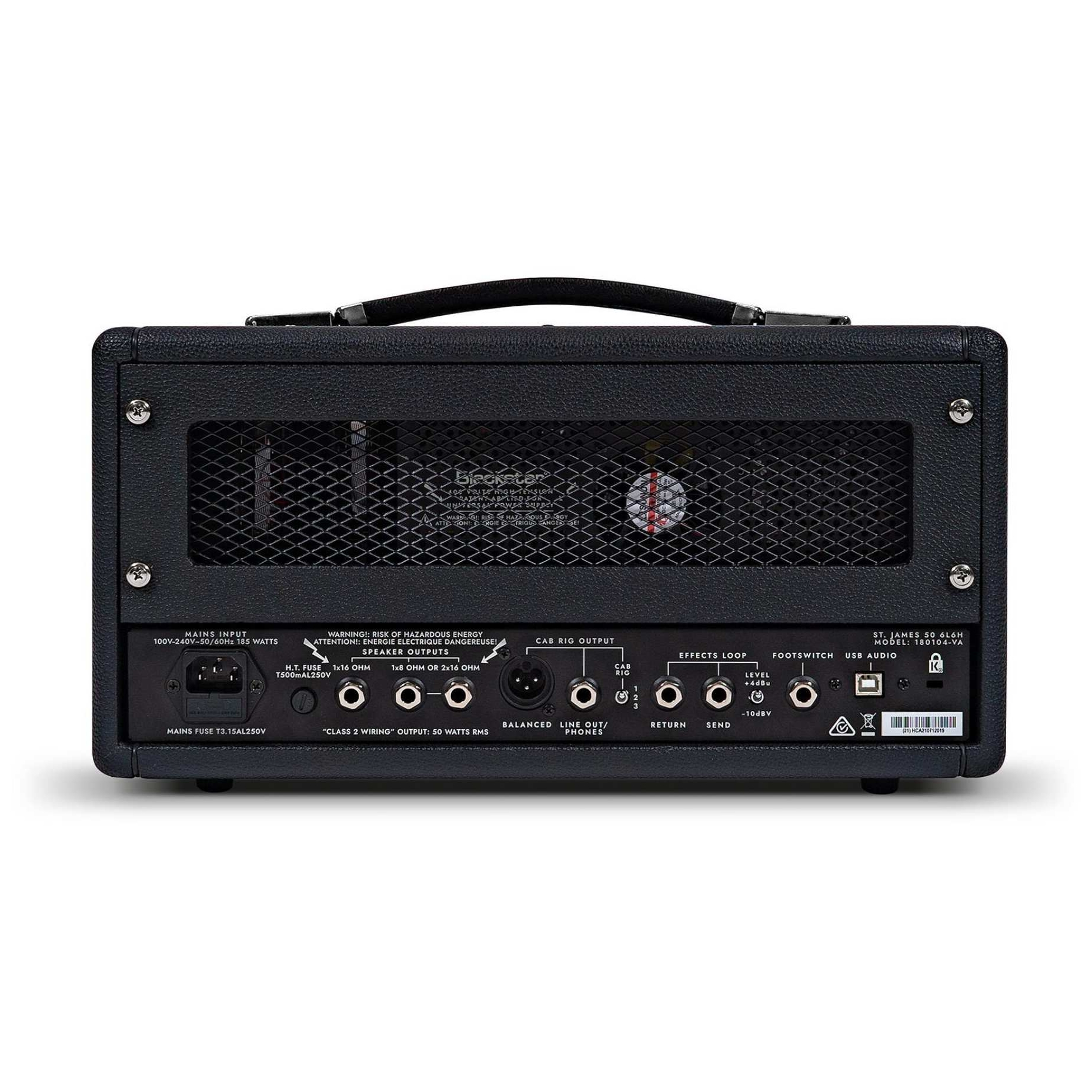 Image of Blackstar st. james 50 6l6 head black 10027837 1