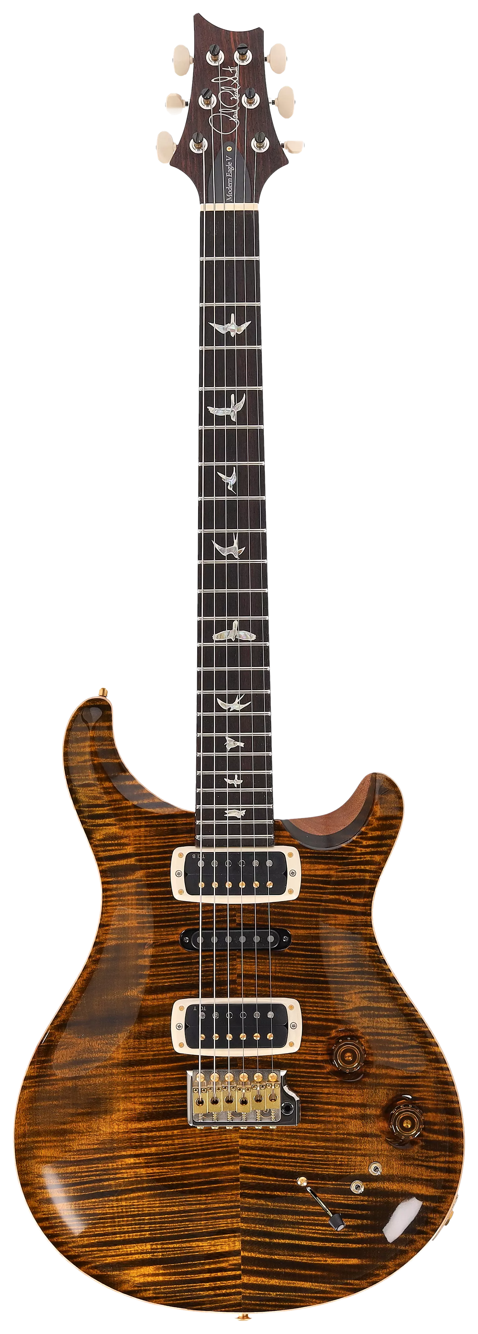 PRS Modern Eagle V Tiger Eye 10 Top #1