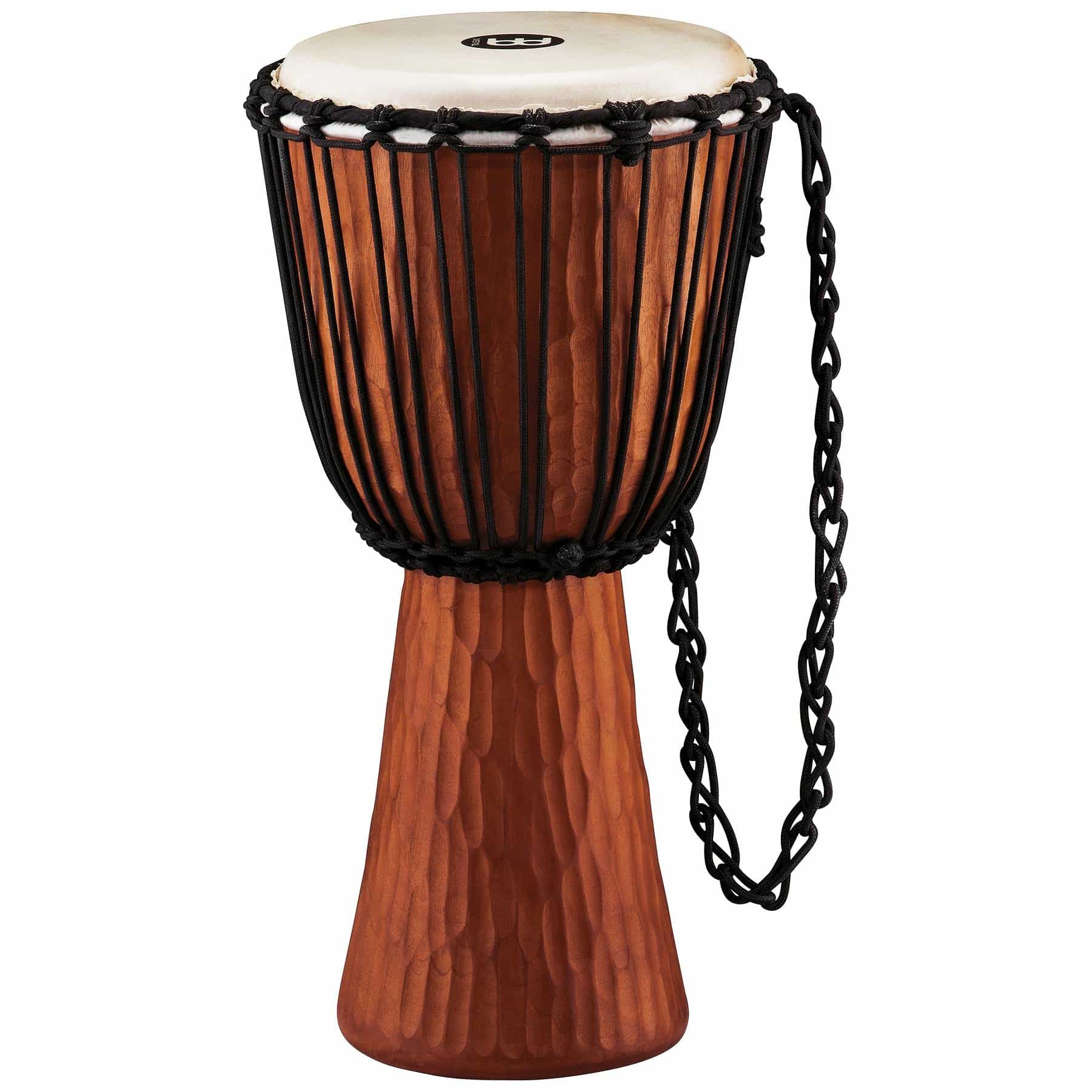 Meinl Percussion HDJ4-L - 12" Rope Tuned Headliner® Series Wood Djembe, Nile Series