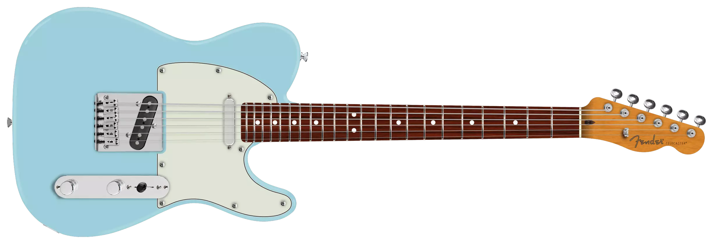 Fender 75th Anniversary Player II Telecaster RW Daphne Blue 1