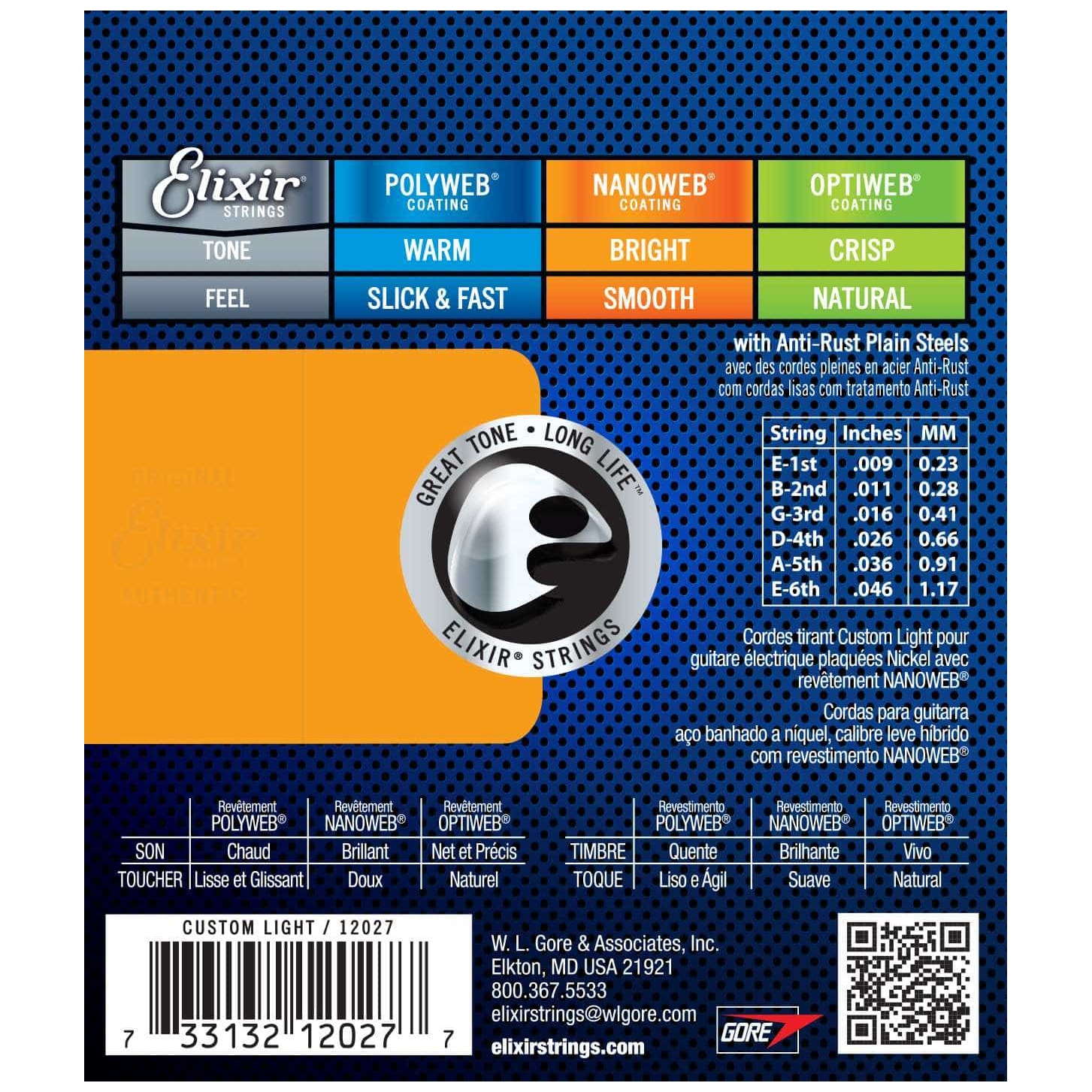 Elixir - Elixir 12027 Nanoweb Custom Light 009-046 - 1