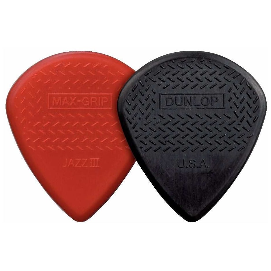 Dunlop Pick Nylon Max Grip Jazz III Red Nylon